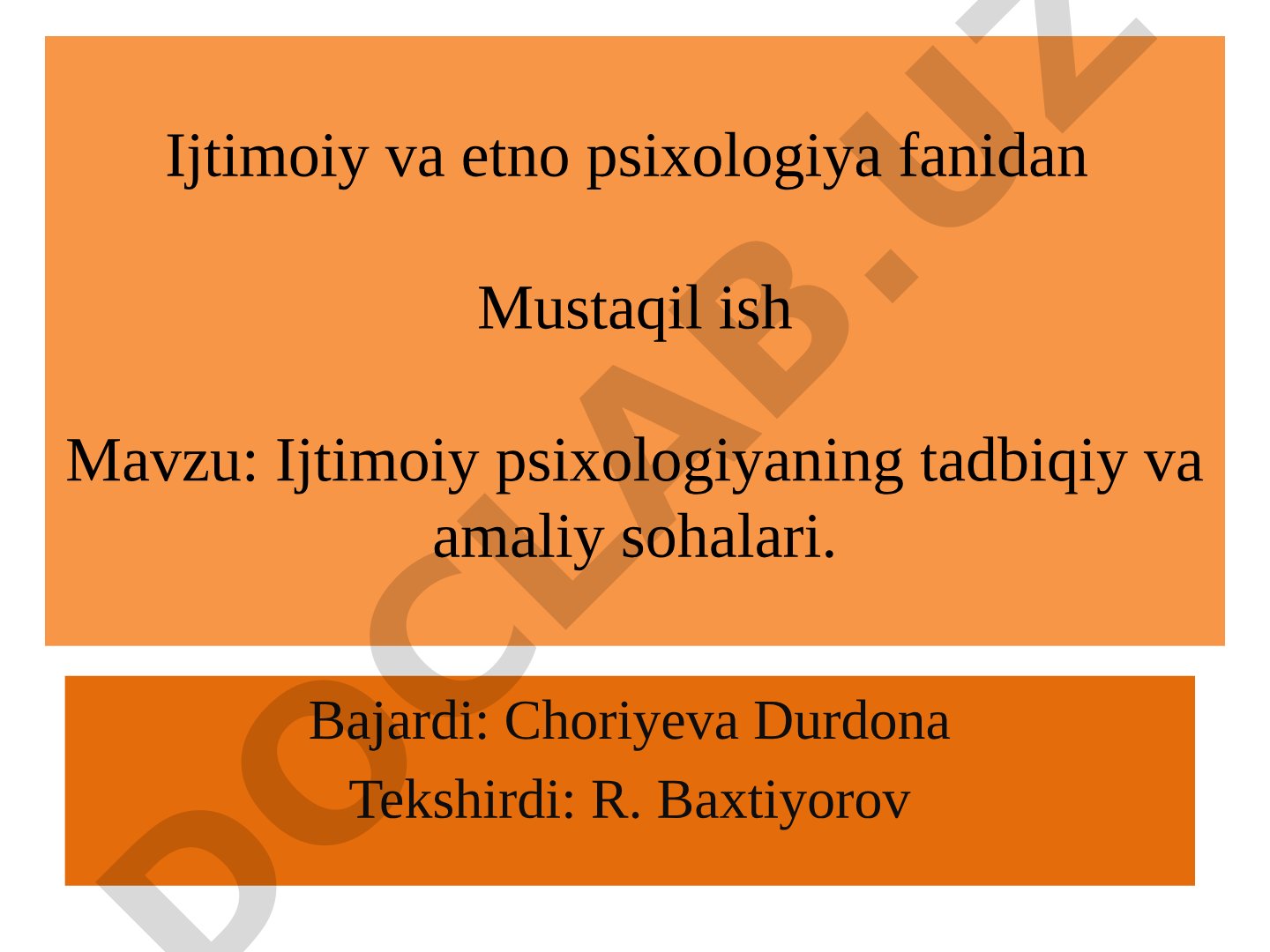 Ijtimoiy psixologiyaning tadbiqiy va amaliy sohalari