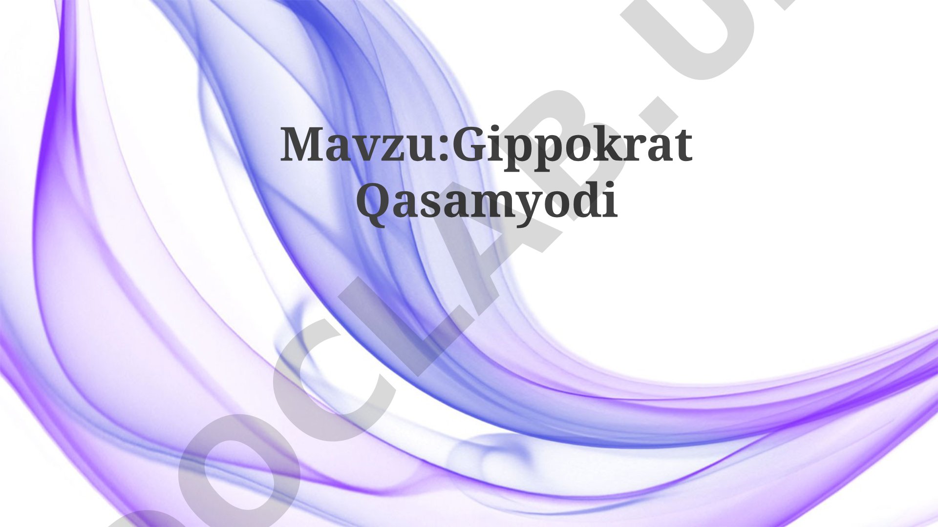 Gippokrat Qasamyodi
