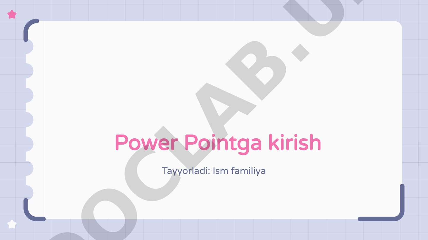 Power Pointga kirish