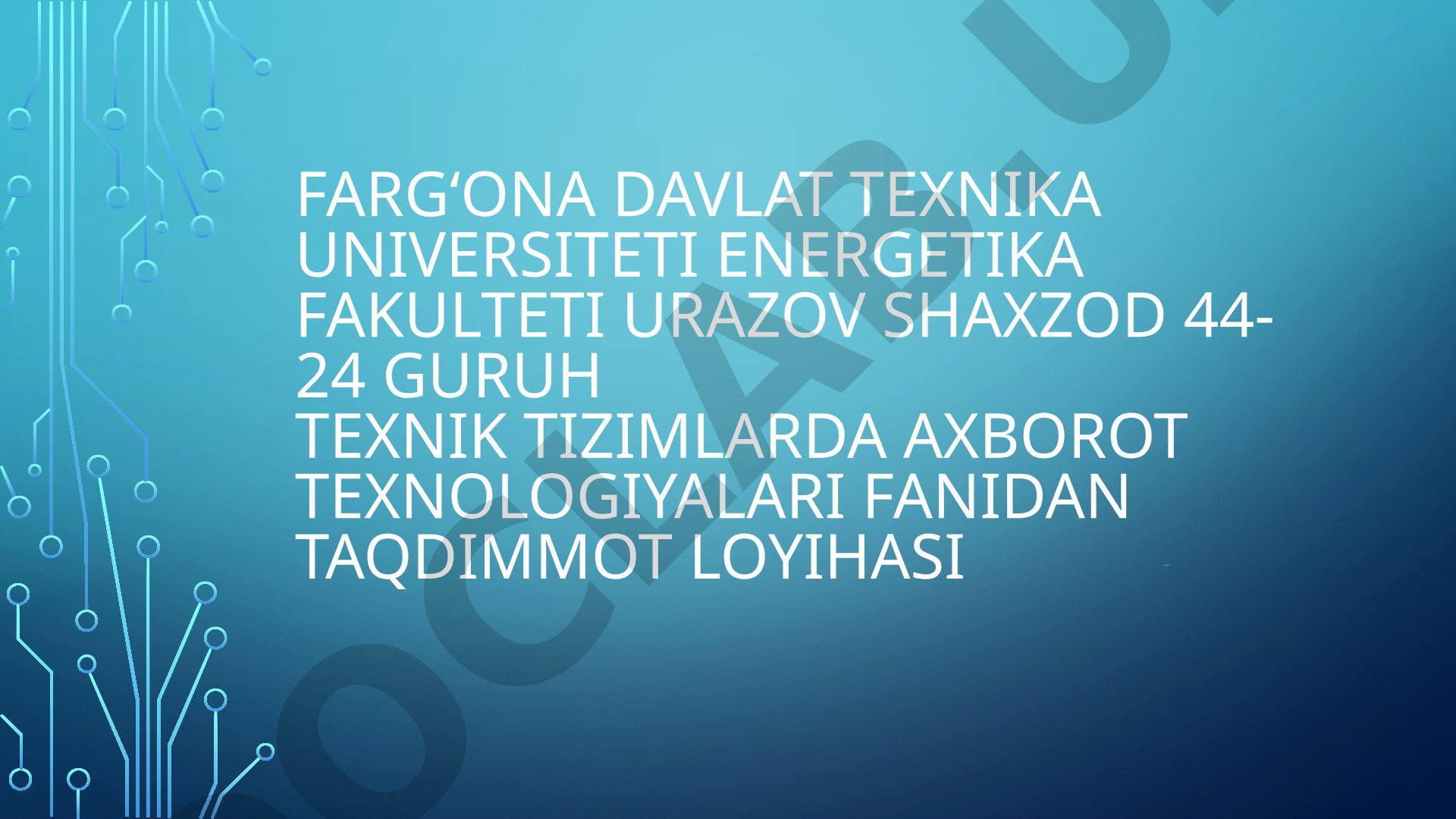 Elektron hukumat tushunchasi, ahamiyati, asosiy yo'nalishlari va joriy etish muammolari