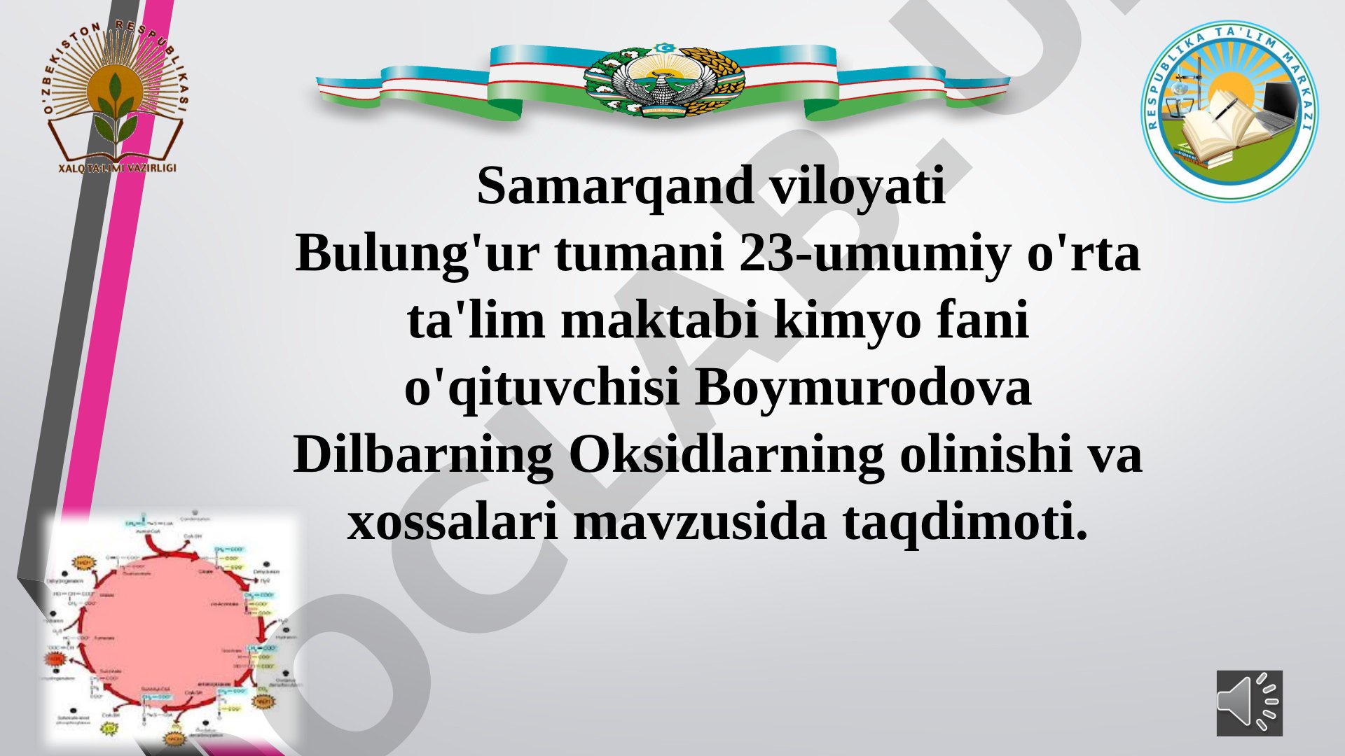 Oksidlarning olinishi va xossalari