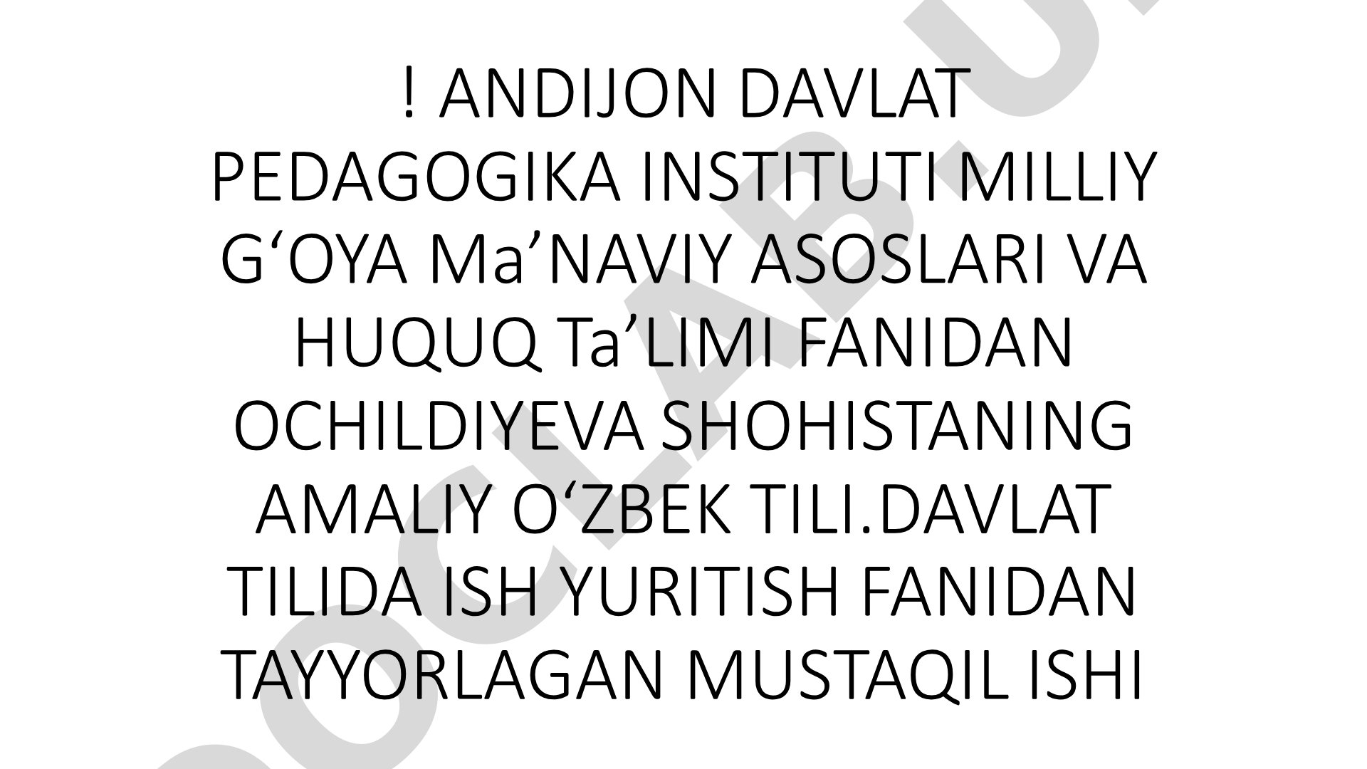 Hujjatlarda tinish belgilarning ishlatilishi