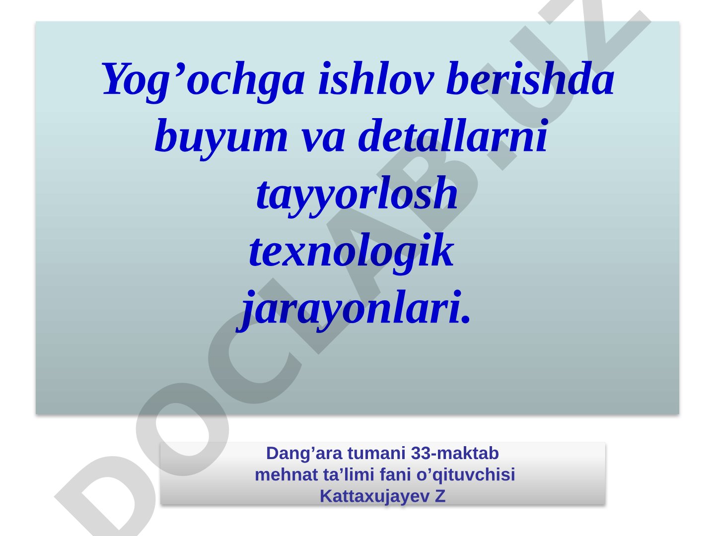 Kiyim ilgich tayyorlash