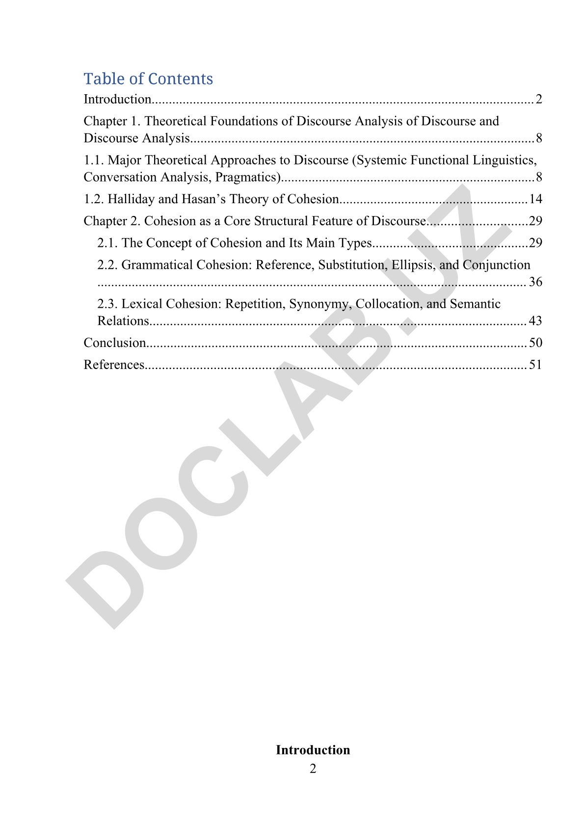 Theoretical Foundations of Discourse Analysis and Cohesion in English