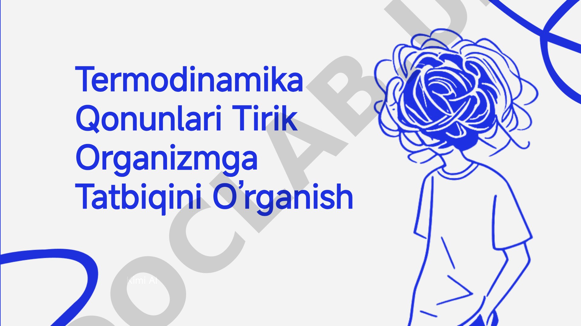 Termodinamika Qonunlari Tirik Organizmga Tatbiqini O’rganish