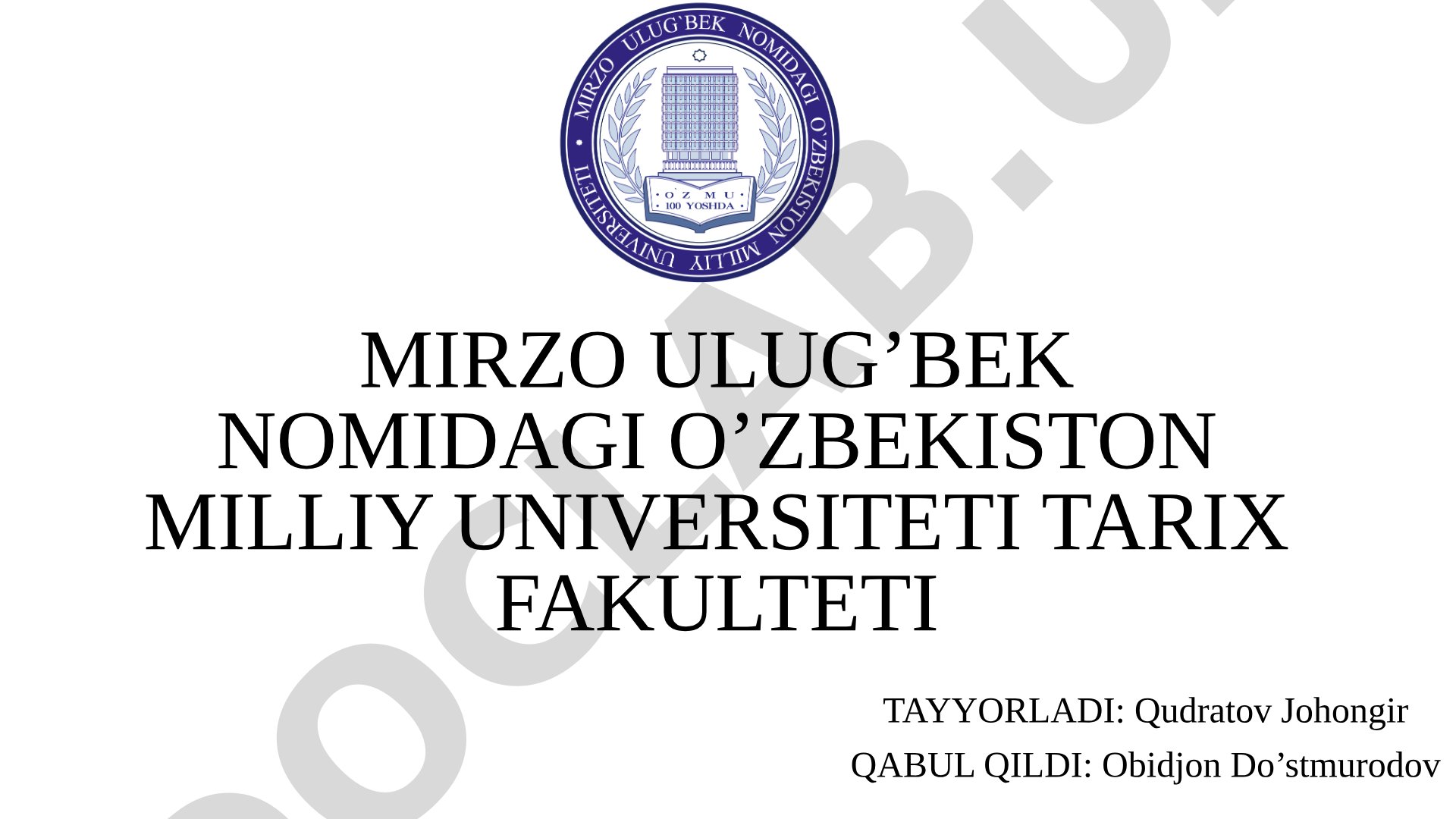 O'rta osiyoning antiq va o'rta asrlar moddiy madaniyati