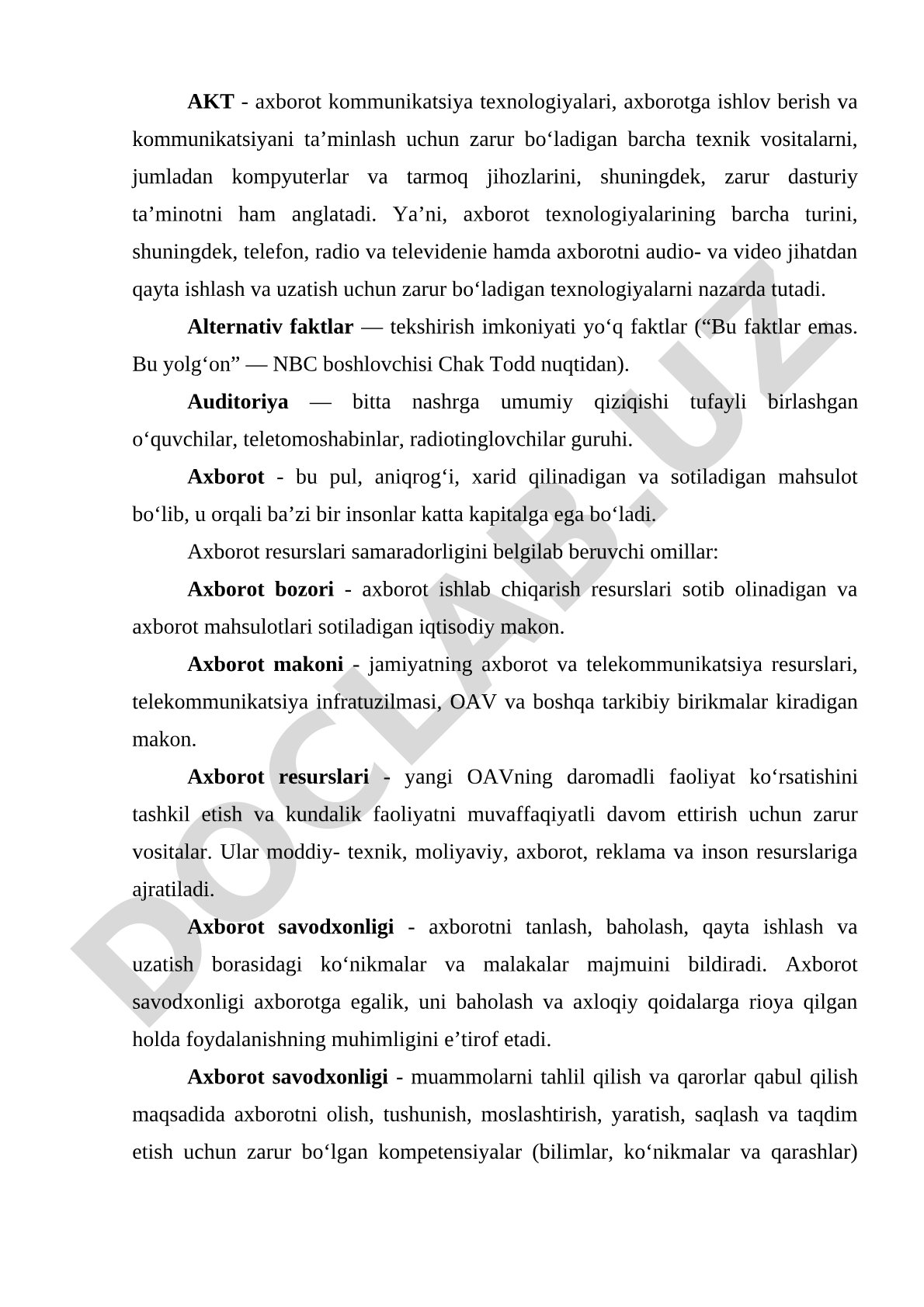 Axborot kommunikatsiya texnologiyalari atamalari
