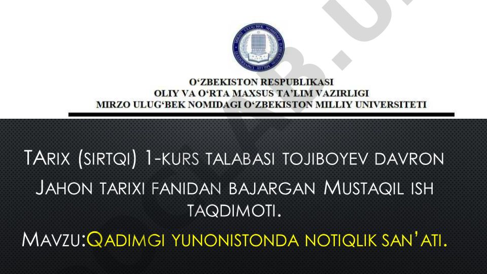 Qadimgi Yunonistonda notiqlik san’ati