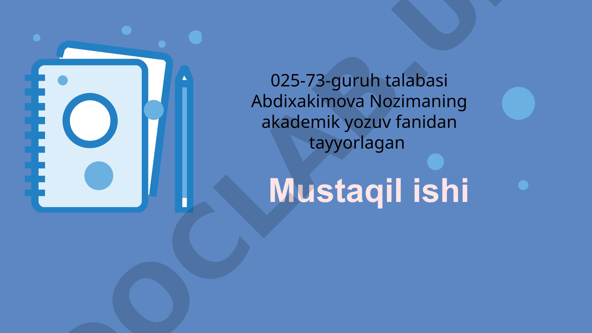 Ilmiy tadbir (konferensiya) haqida xabar