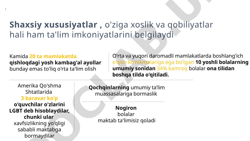 Inklyuziv ta'lim va tengsizliklar