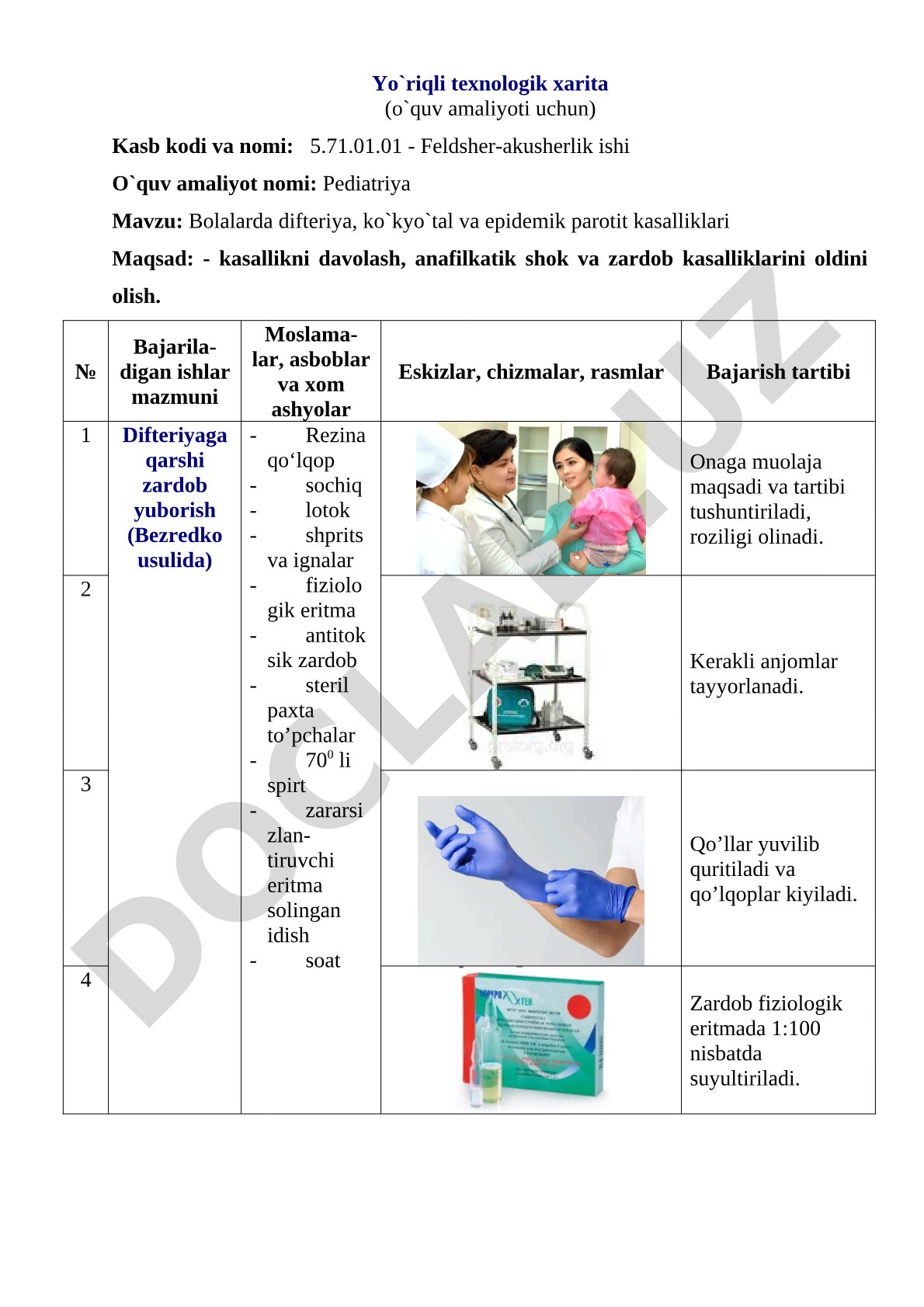 Bolalarda difteriya, ko'kyo'tal va epidemik parotit kasalliklari