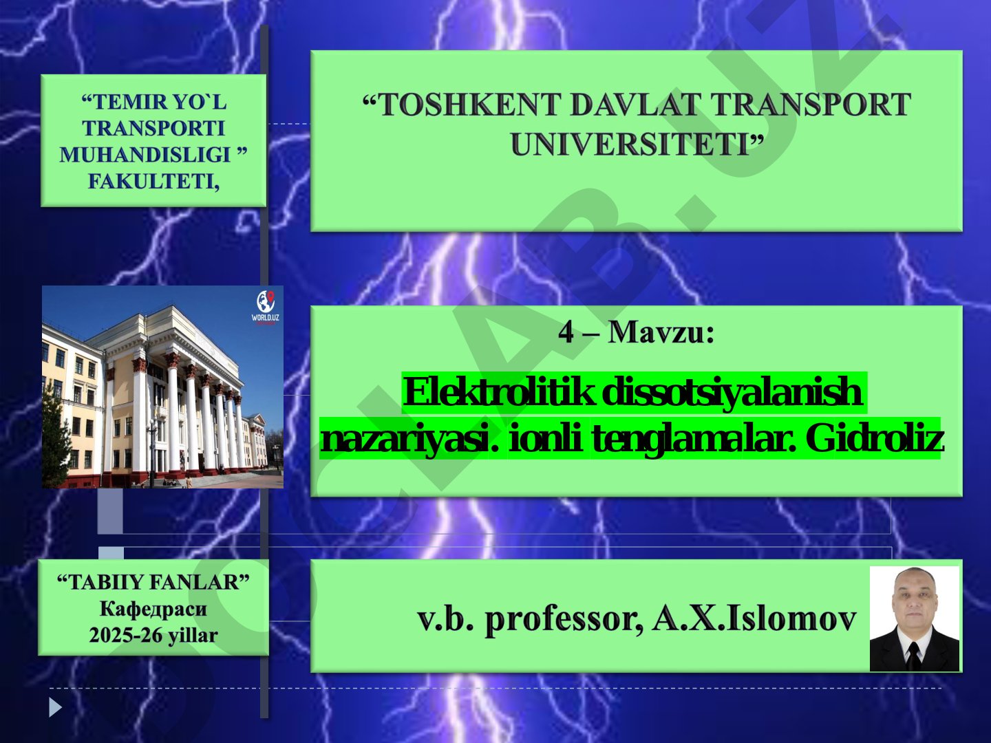 Elektrolitik dissotsiyalanish nazariyasi, ionli tenglamalar va gidroliz
