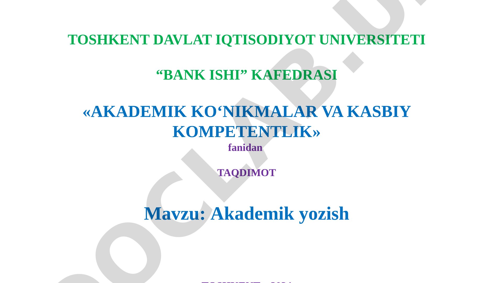Akademik yozish