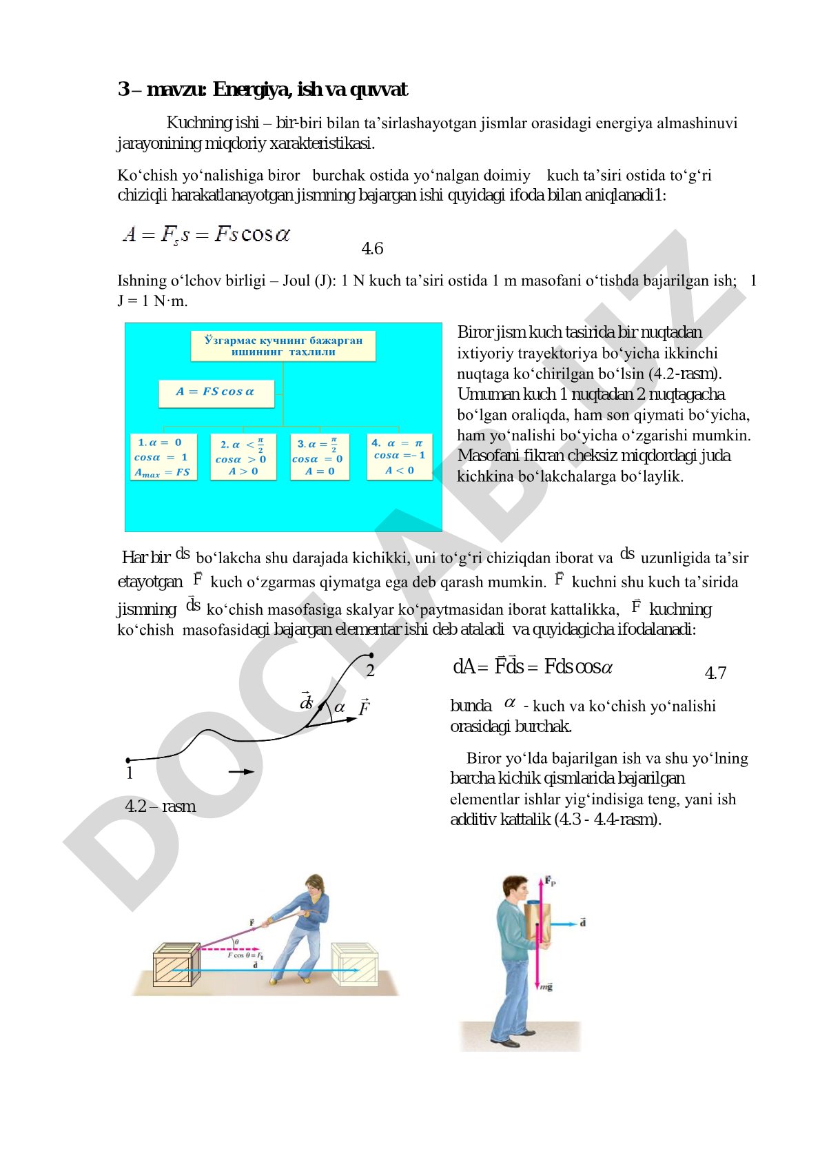 Energiya, ish va quvvat