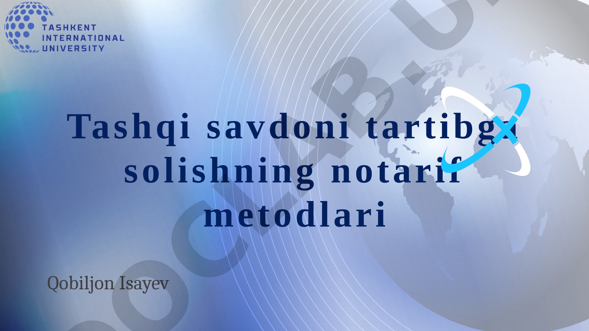 Tashqi savdoni tartibga solishning notarif metodlari