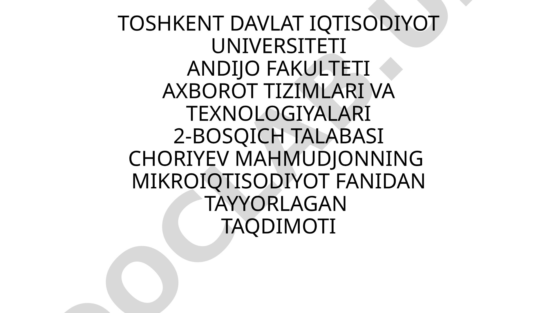 Elastiklik tushunchasi va uning turlari