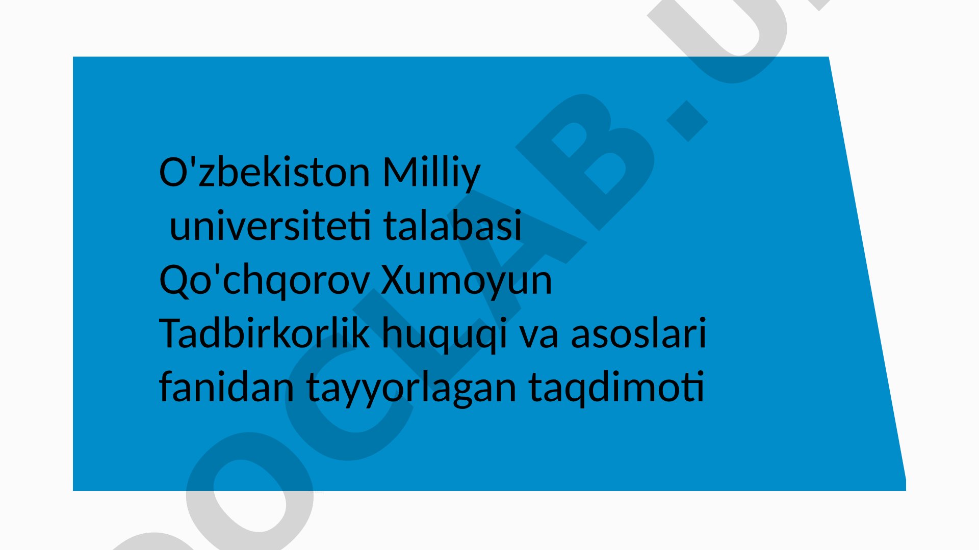 Yakka tartibdagi tadbirkorlikning ta'rifi, afzalliklari va soliq to'lovlari haqida