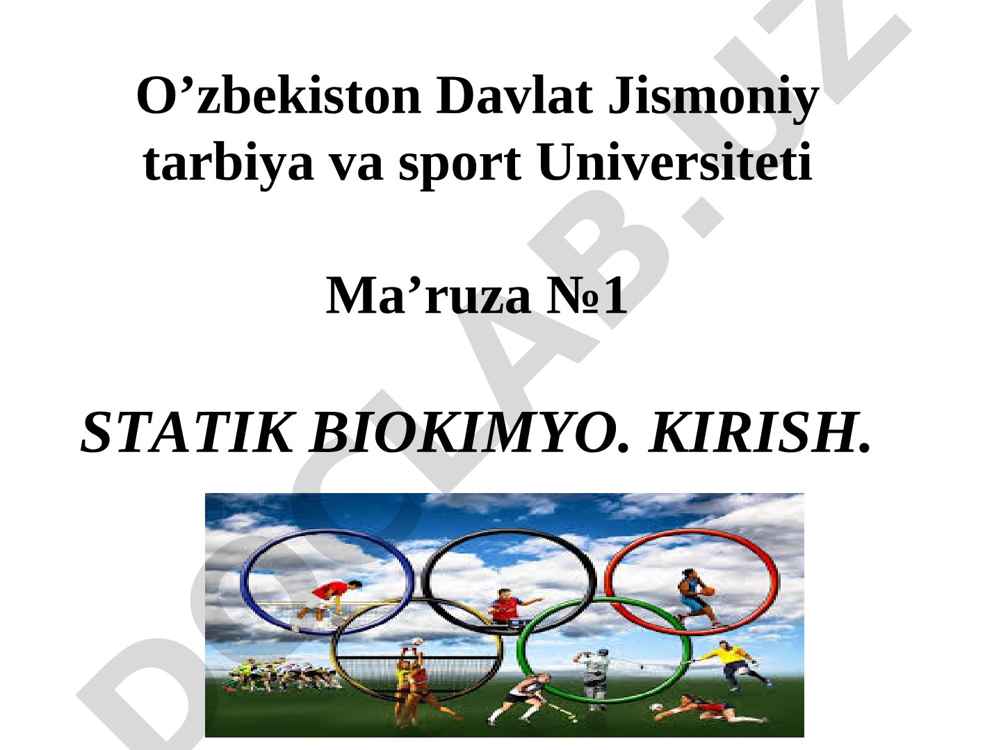 Biokimyo fani, sport mutaxassislari uchun ahamiyati, elementlar tarkibi va suv-dispers