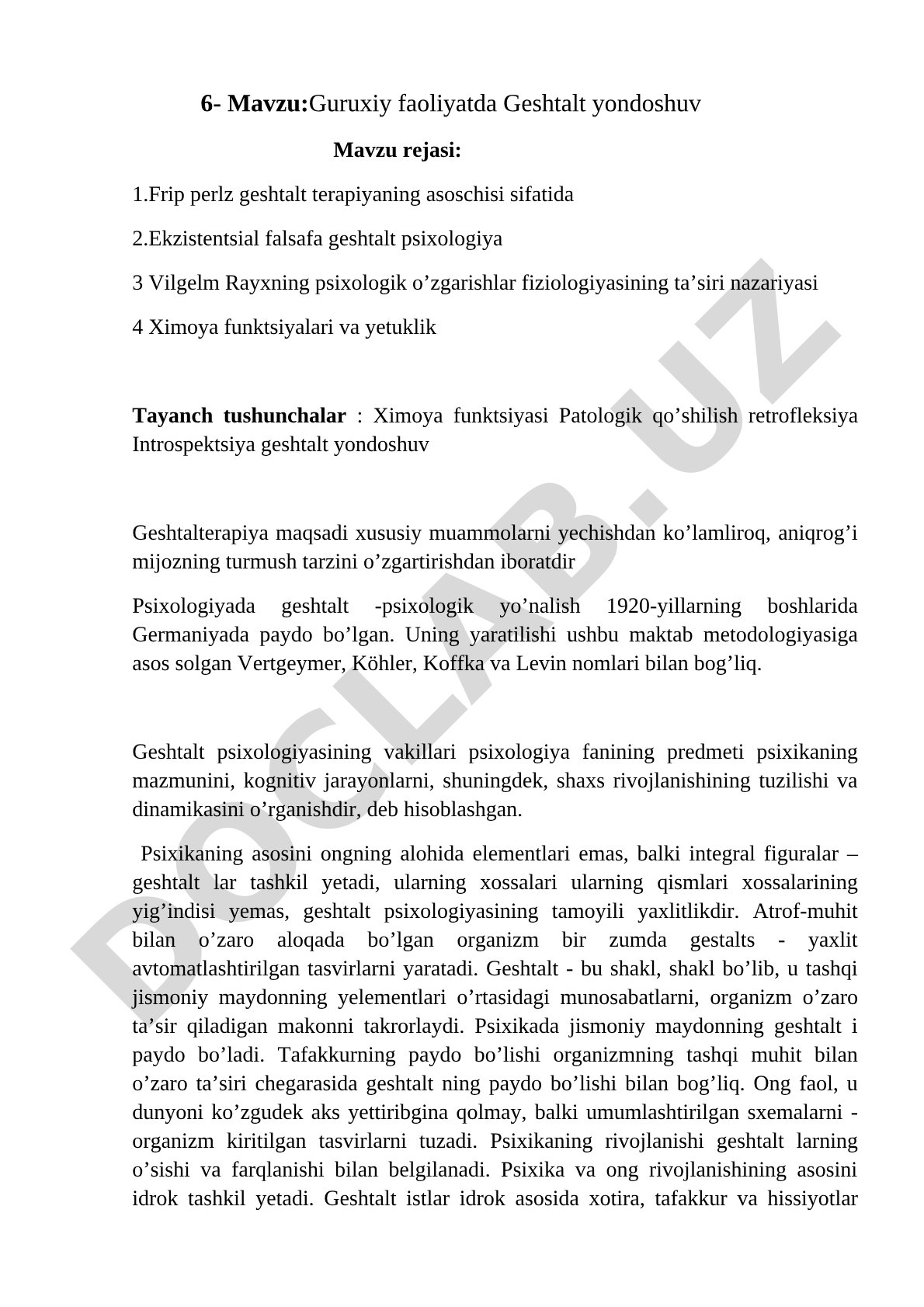 Guruxiy faoliyatda Geshtalt yondoshuv