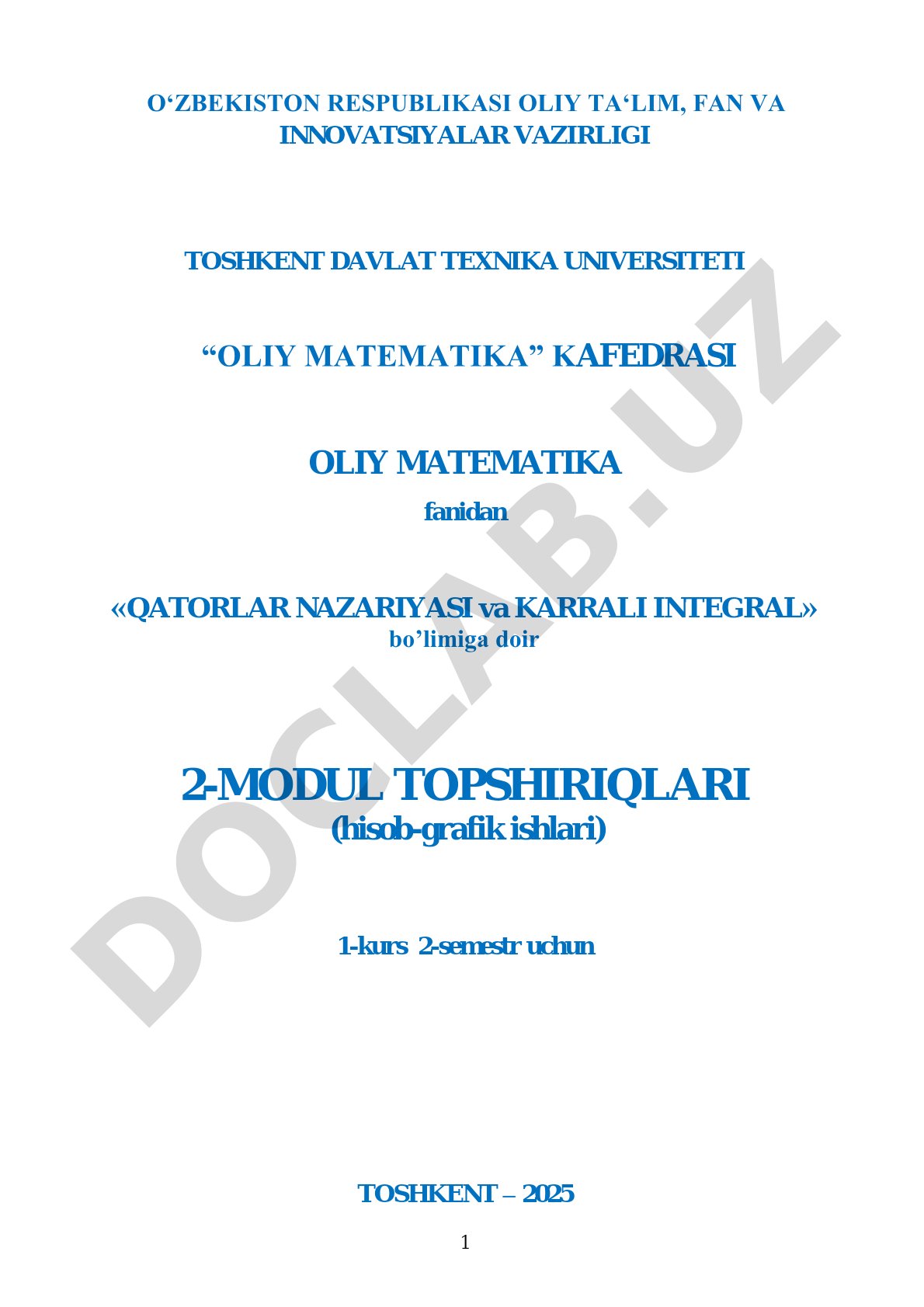 Qatorlar nazariyasi va karrali integral