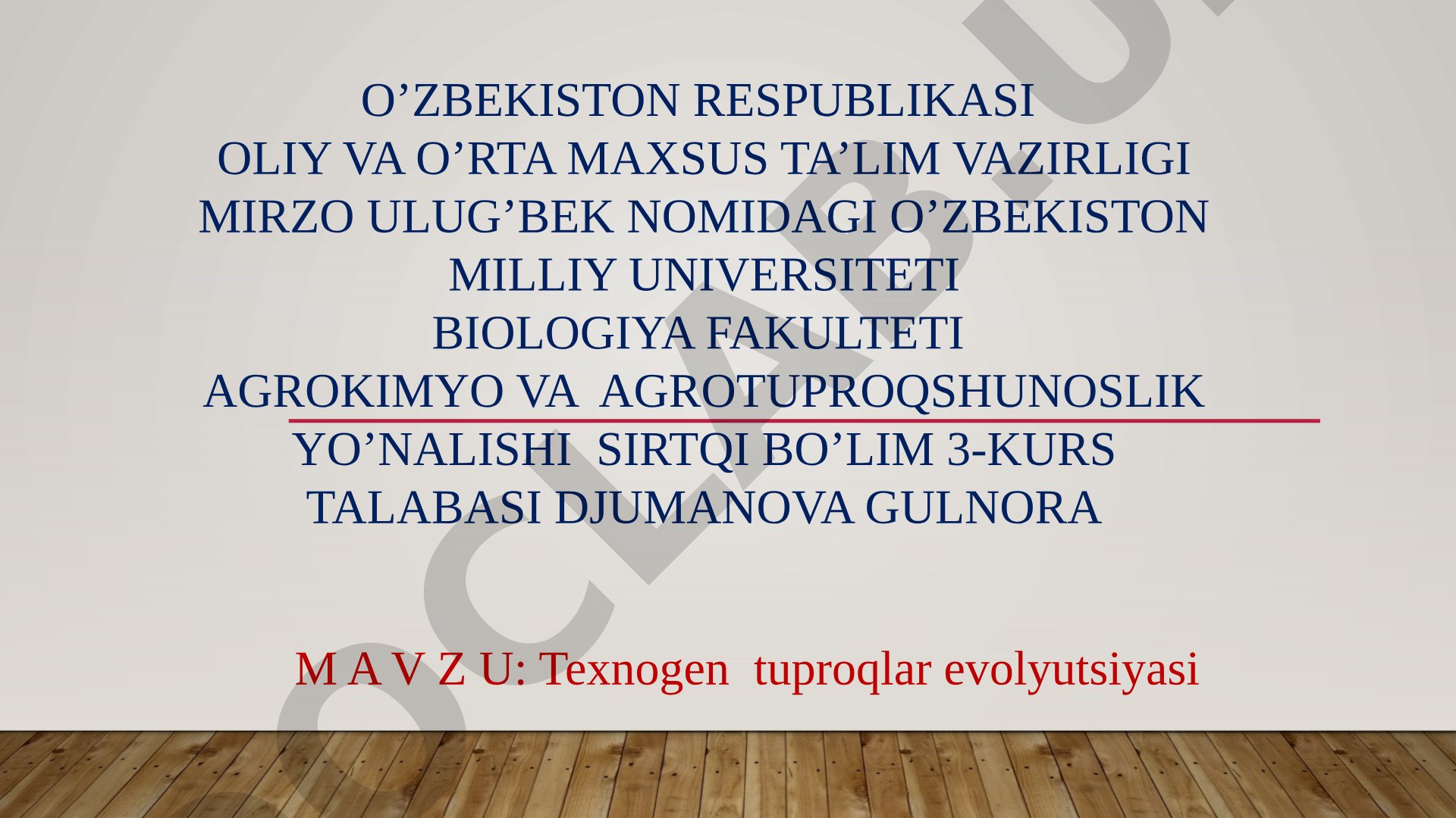 Texnogen tuproqlar evolyutsiyasi, jarayonlar tasnifi va atrof-muhitga ta'siri