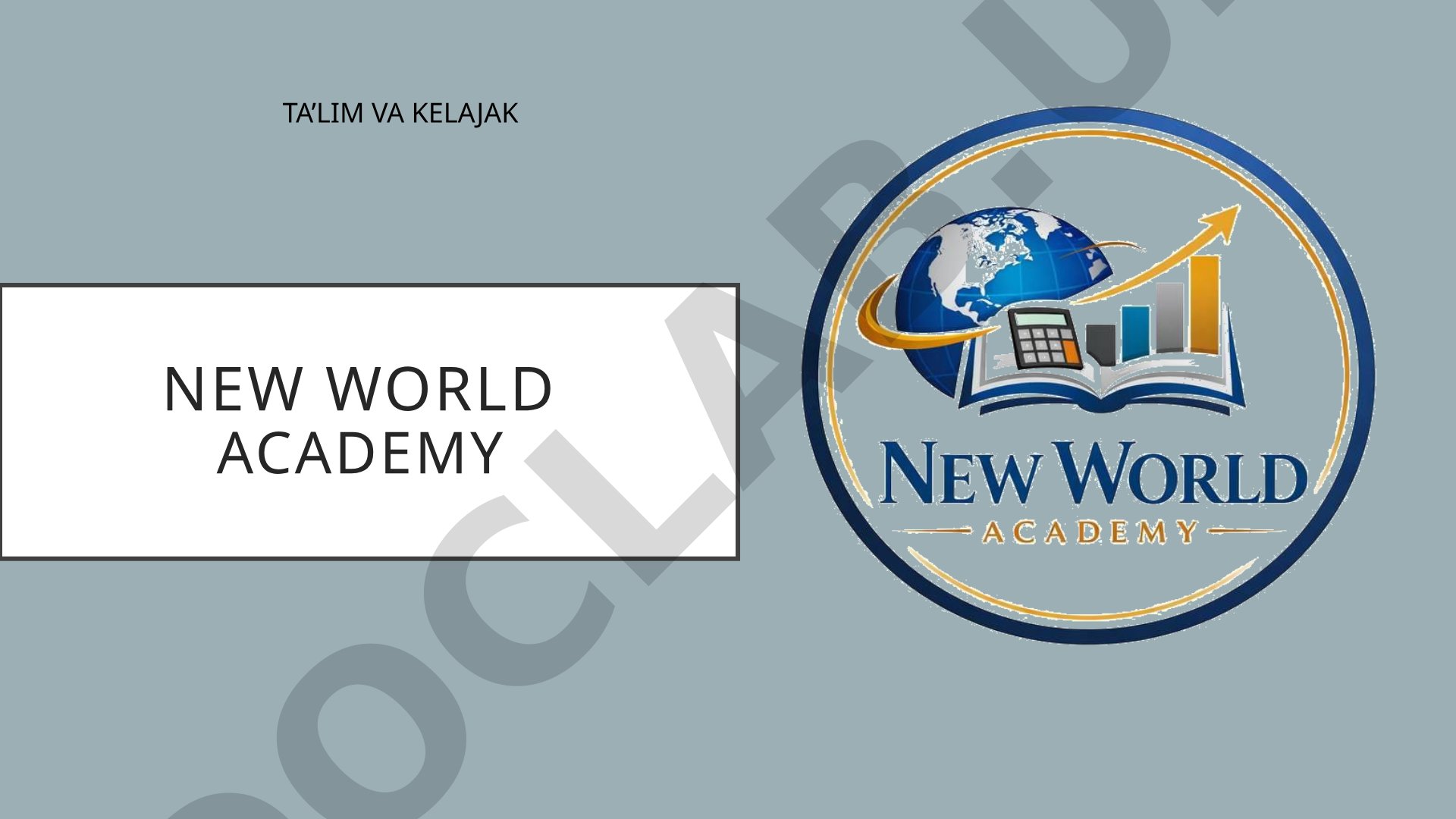 New World Academy ta'lim, buxgalteriya, audit va kurslar