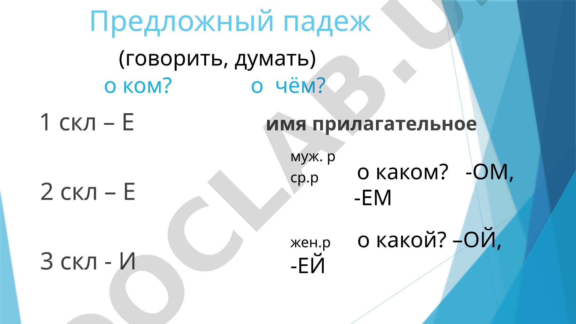 Предложный падеж