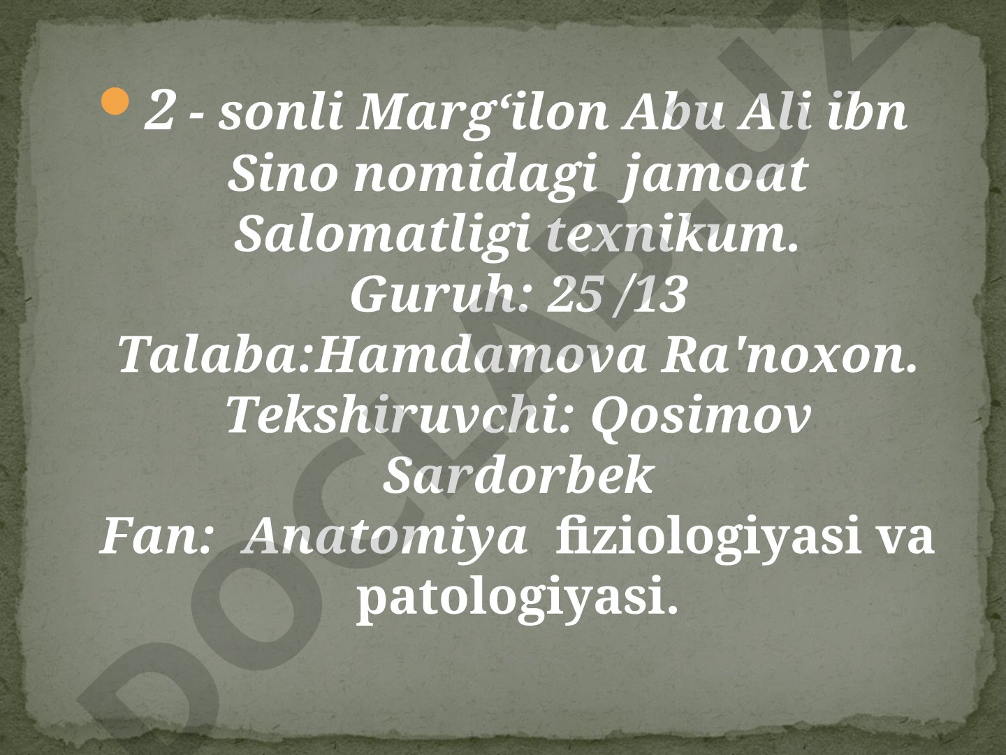 Ayollar jinsiy sistemasining anatomik tuzilishi va fiziologiyasi