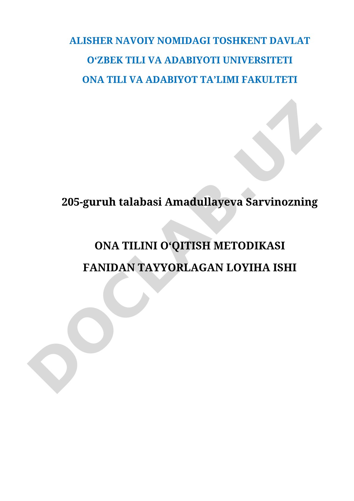 Ona tilini o'qitish metodikasi fanining tarixiy taraqqiyoti
