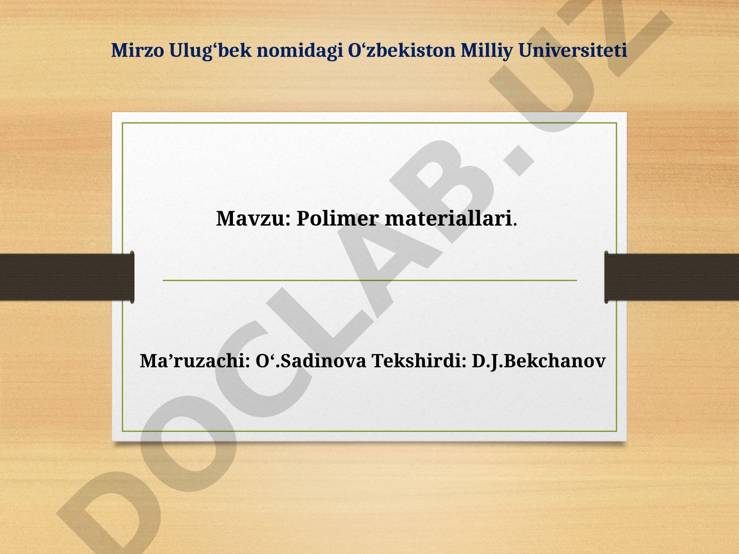Polimer materiallari