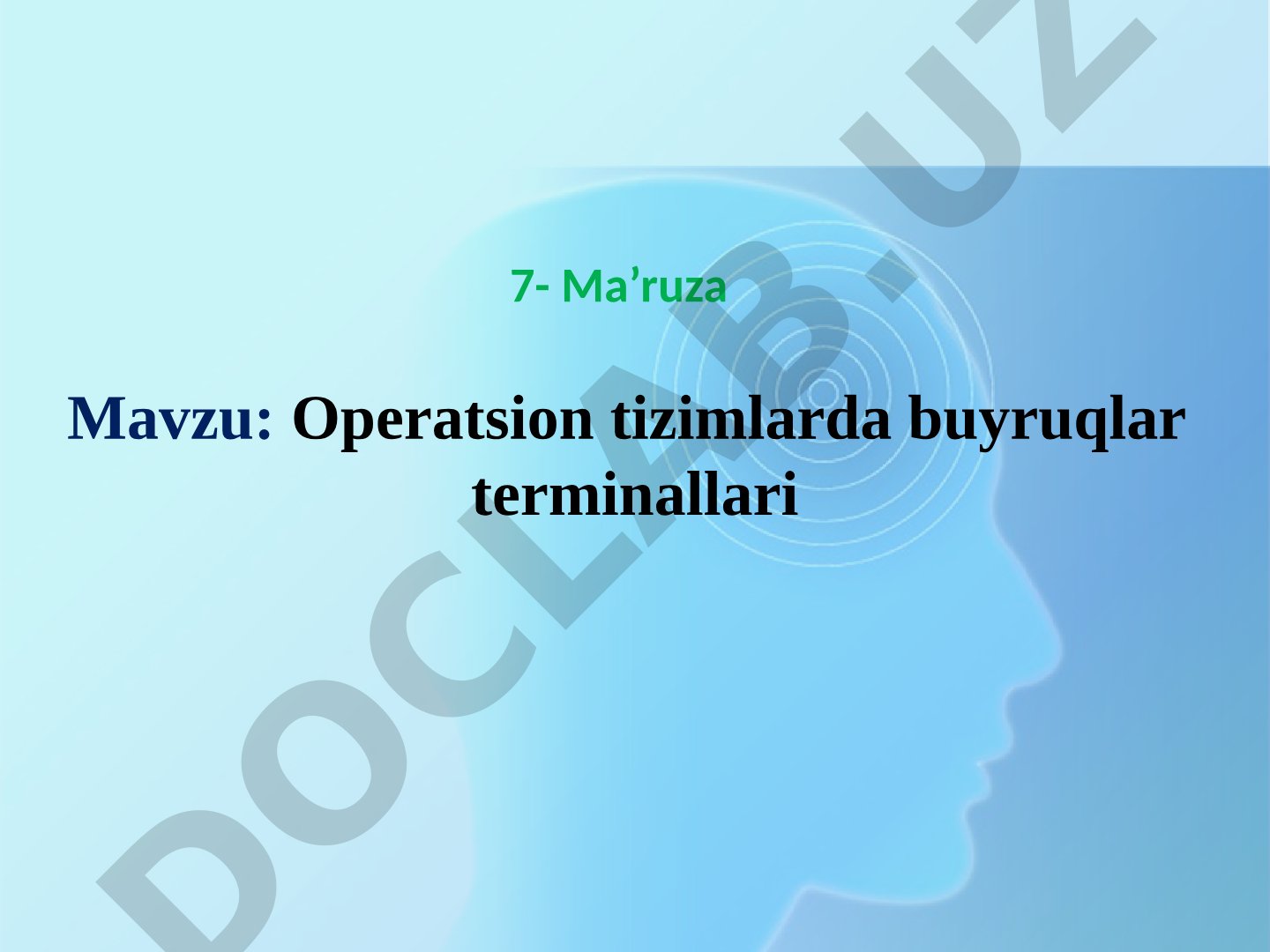 Operatsion tizimlarda buyruqlar terminallari