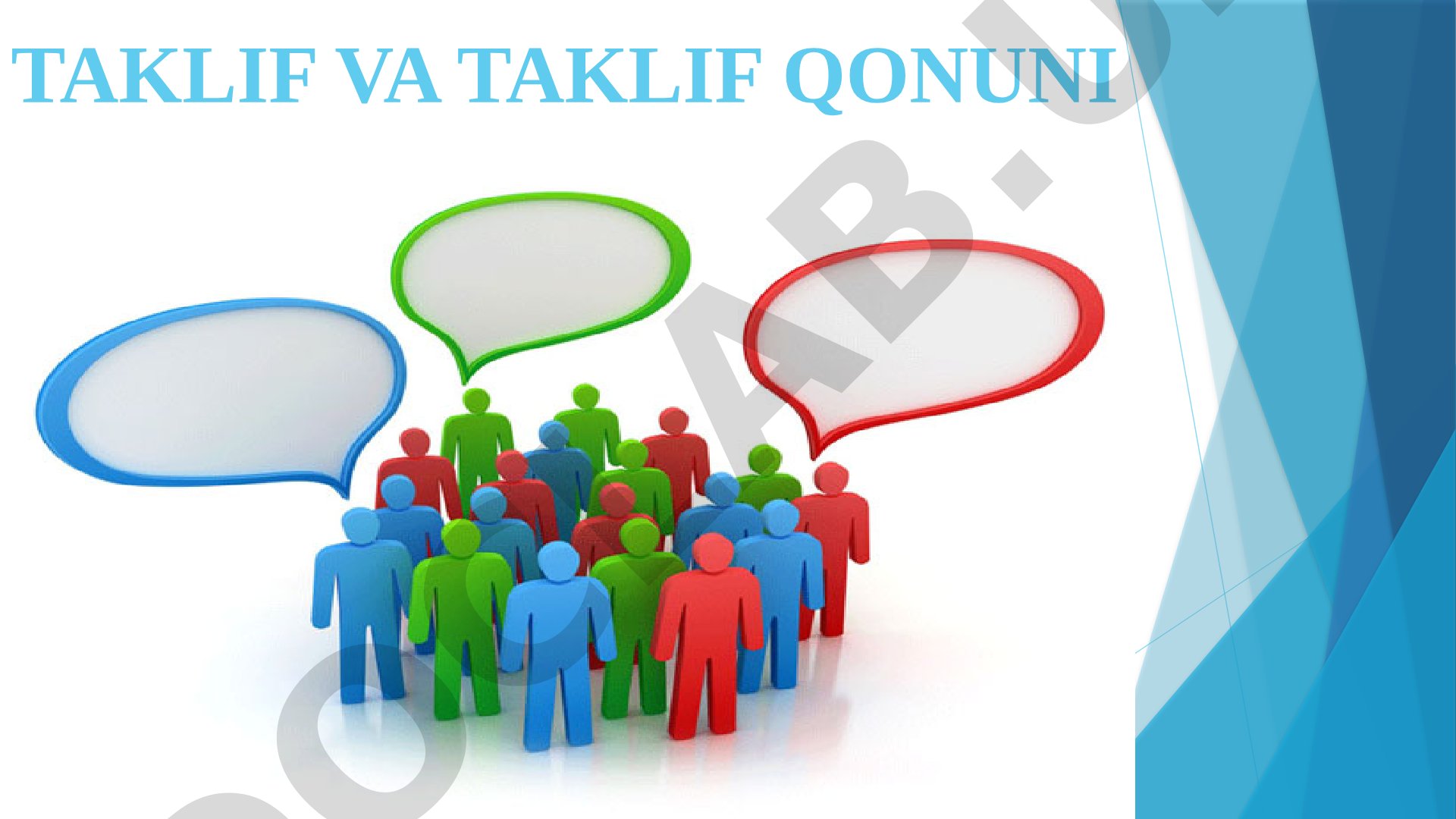 Taklif va taklif qonuni