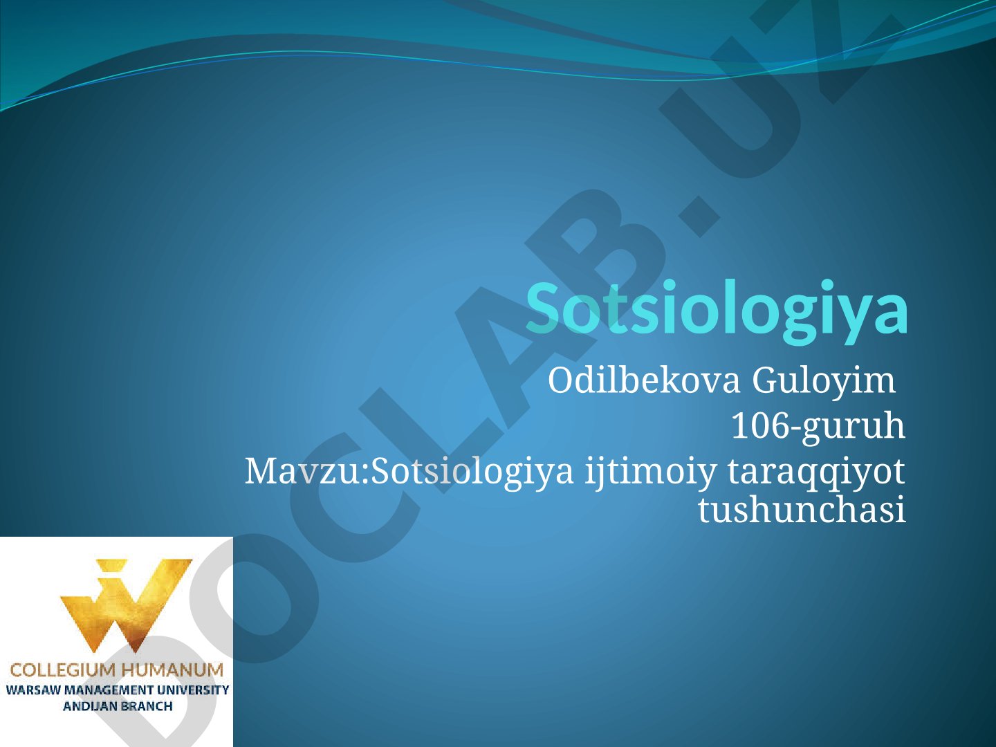 Sotsiologiya ijtimoiy taraqqiyot tushunchasi