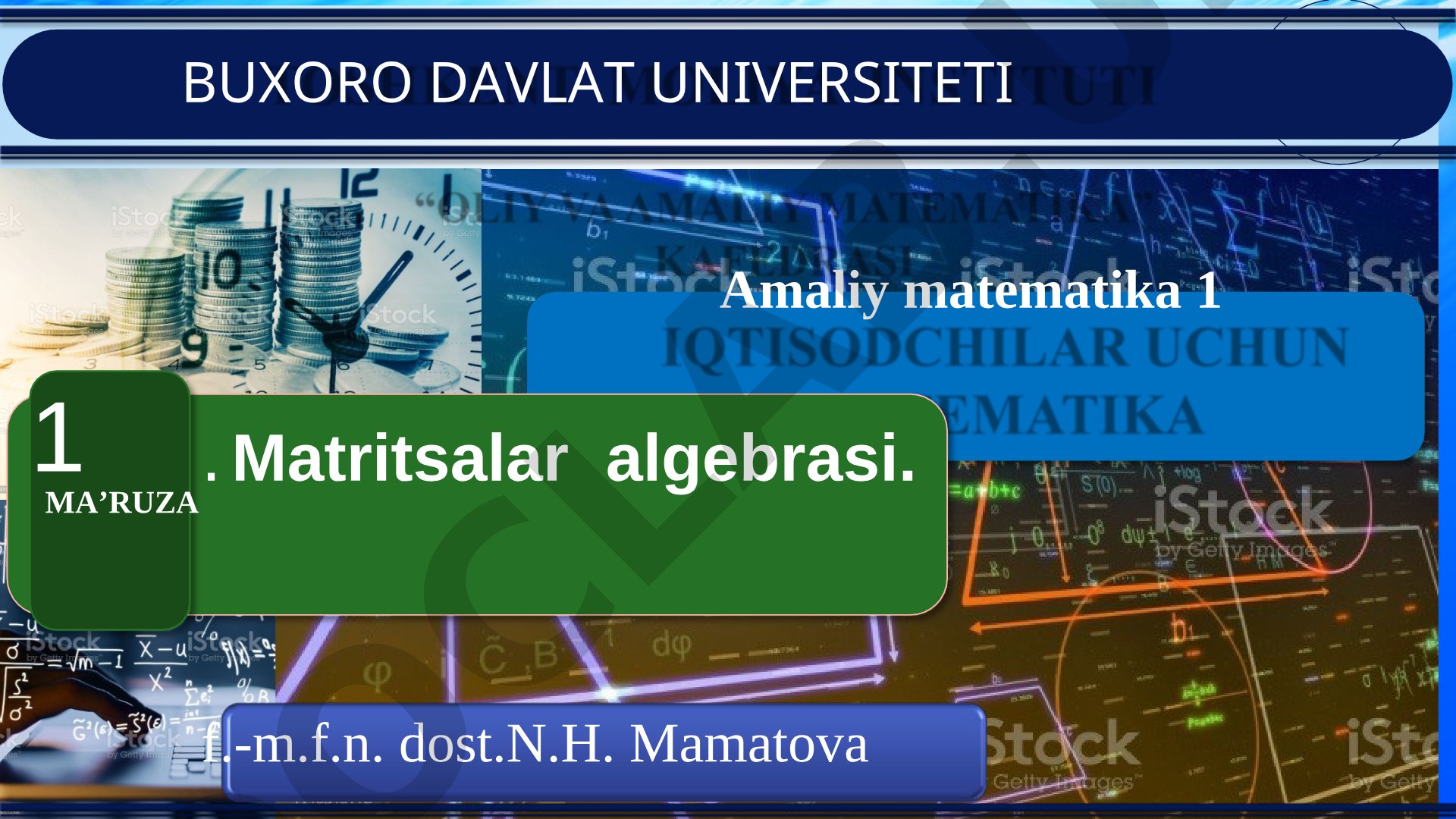 Matritsalar algebrasi