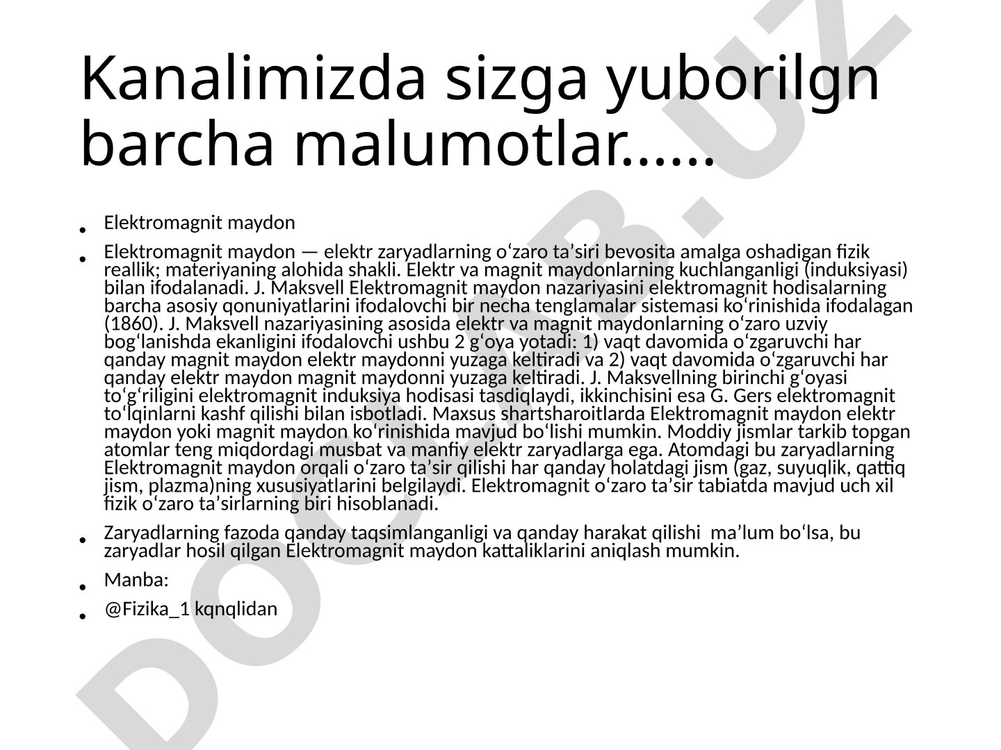 Elektromagnit maydon