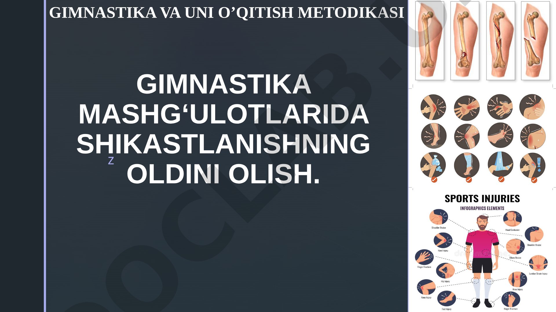 Gimnastika mashg'ulotlarida shikastlanishning oldini olish