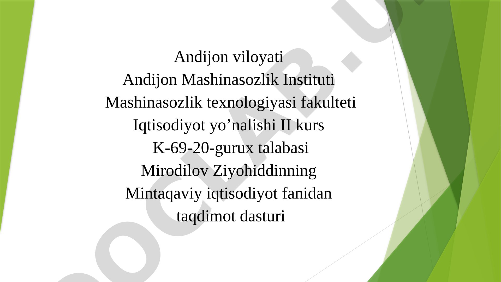Qoraqalpog’iston Respublikasida qishloq xo’jaligini rivojlantirish yo’llari