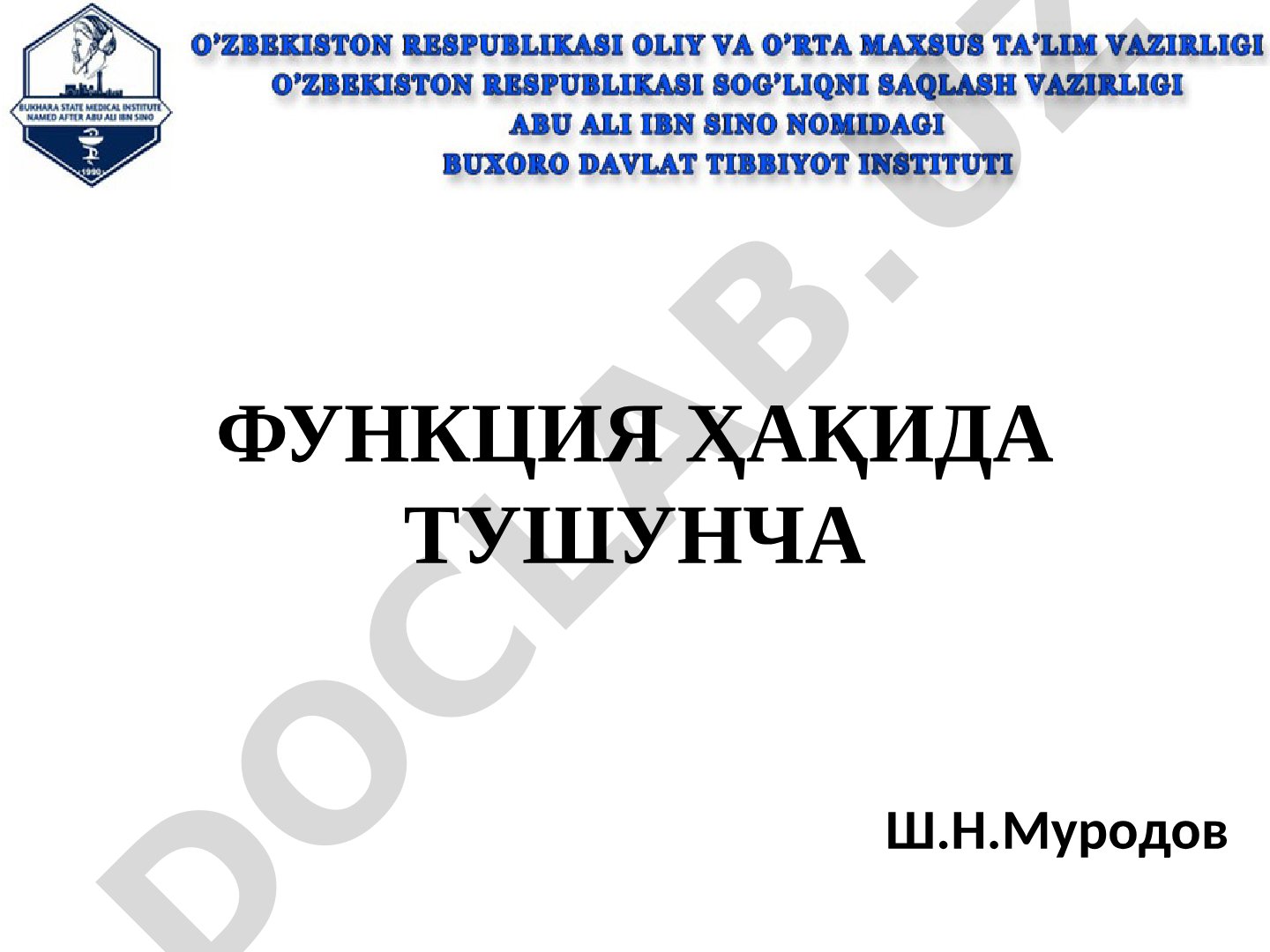 Funksiya haqida tushuncha mavzusidagi taqdimot