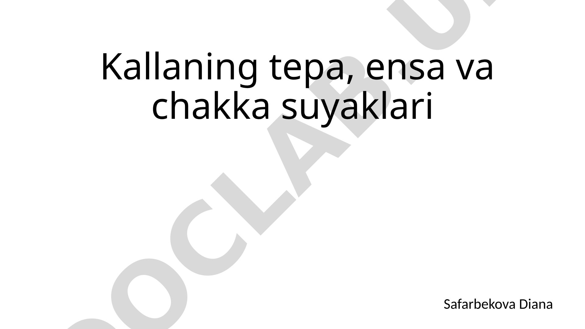 Kallaning tepa, ensa va chakka suyaklari