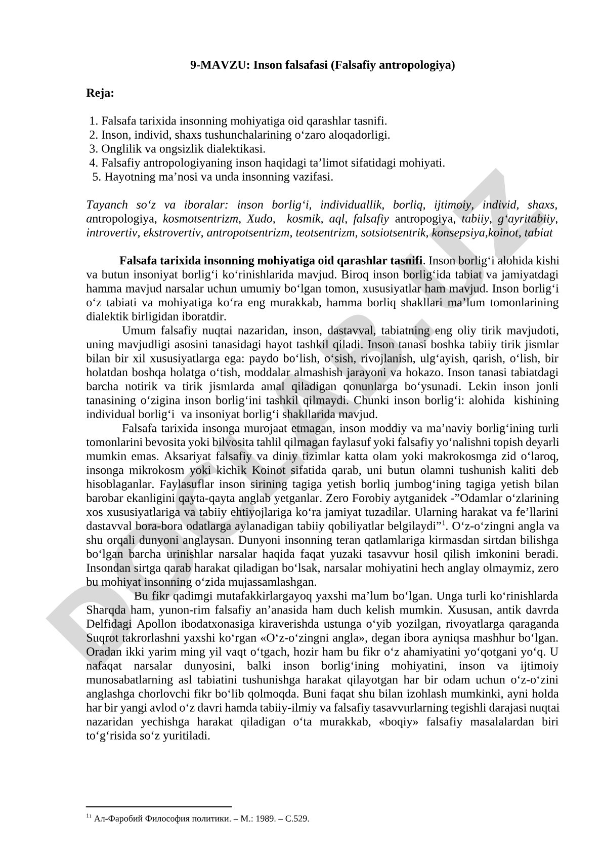 Inson falsafasi (Falsafiy antropologiya)