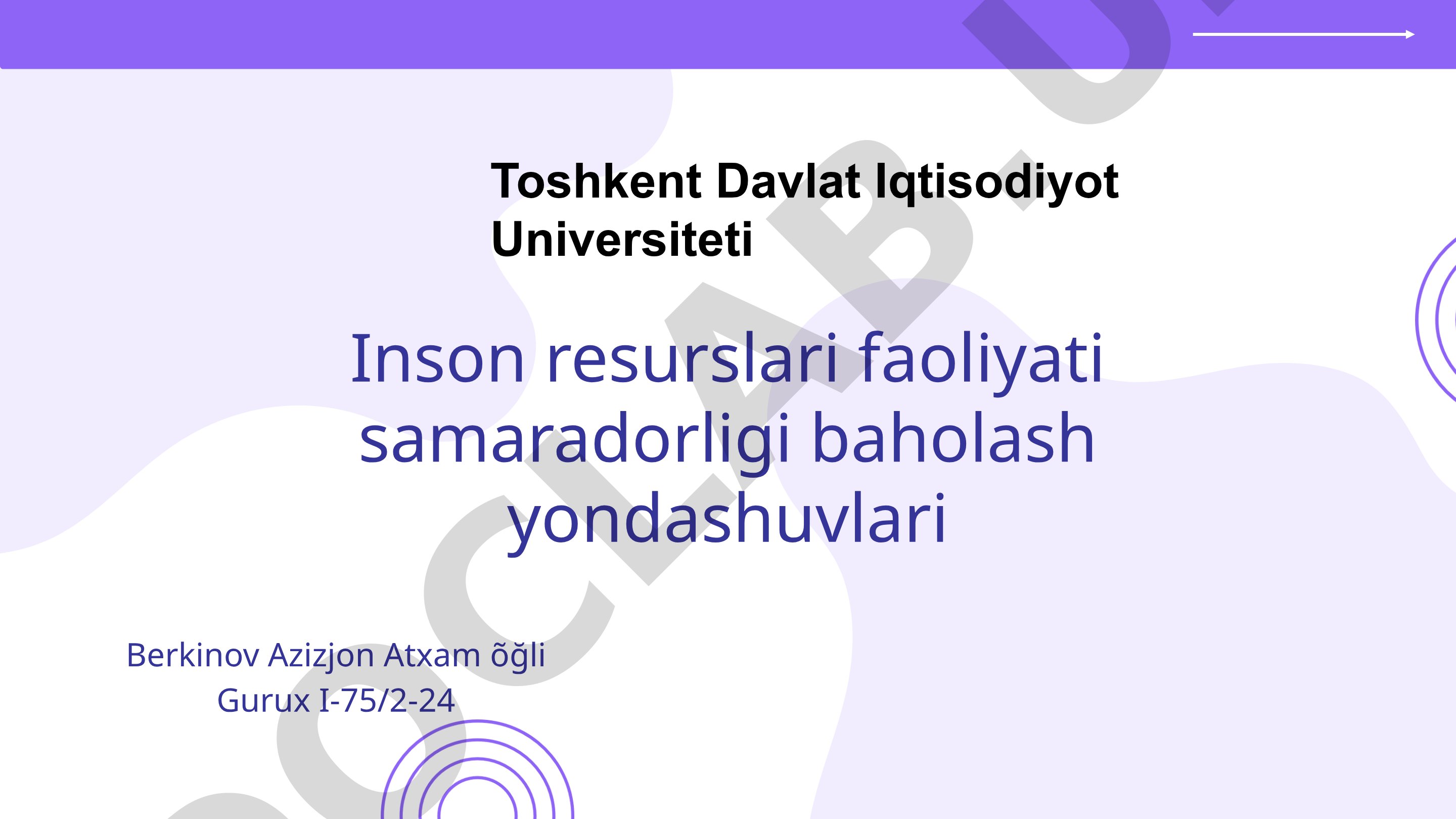 Inson resurslari faoliyati samaradorligi baholash yondashuvlari