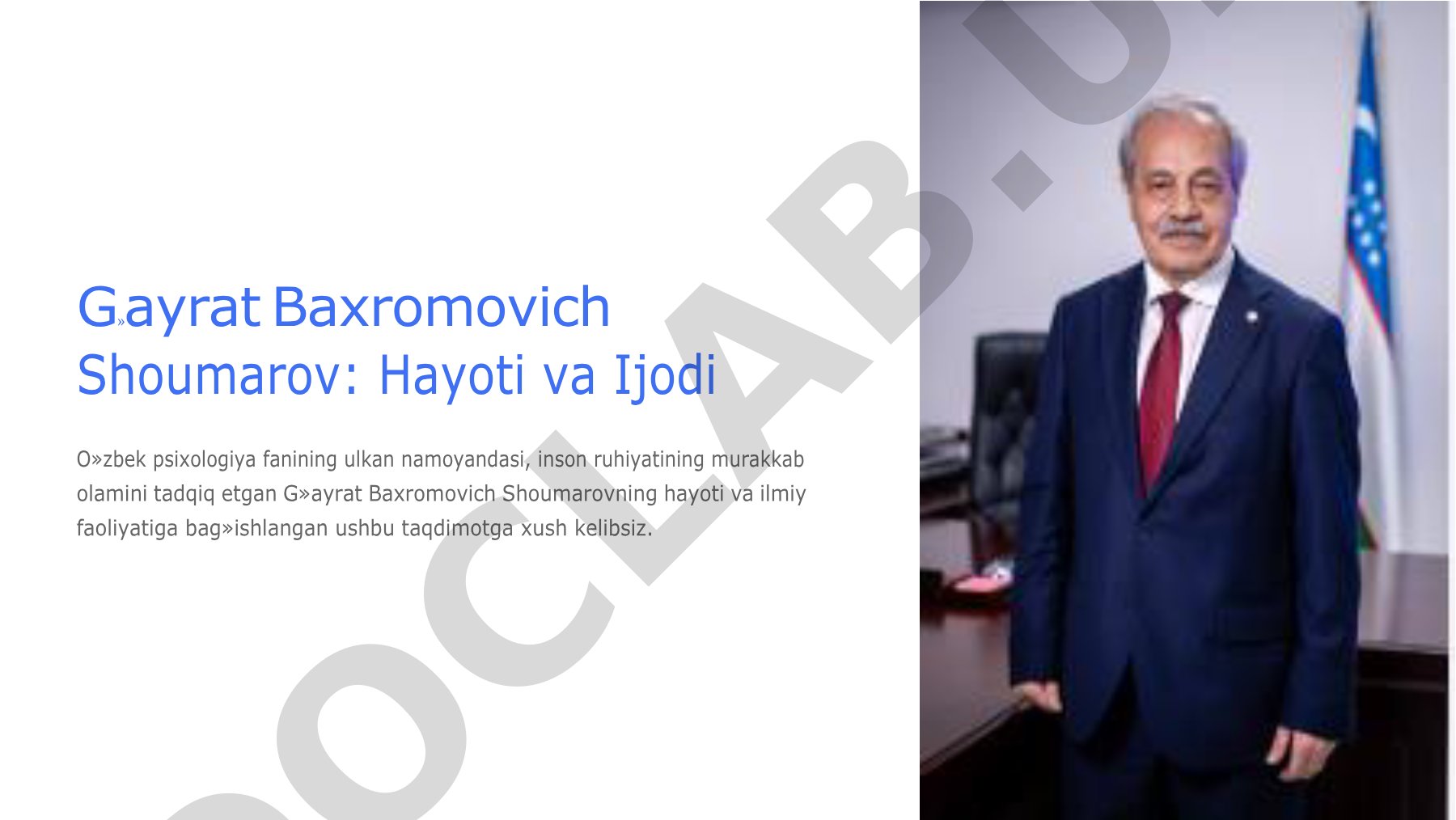 G'ayrat Baxromovich Shoumarov: Hayoti va Ijodi