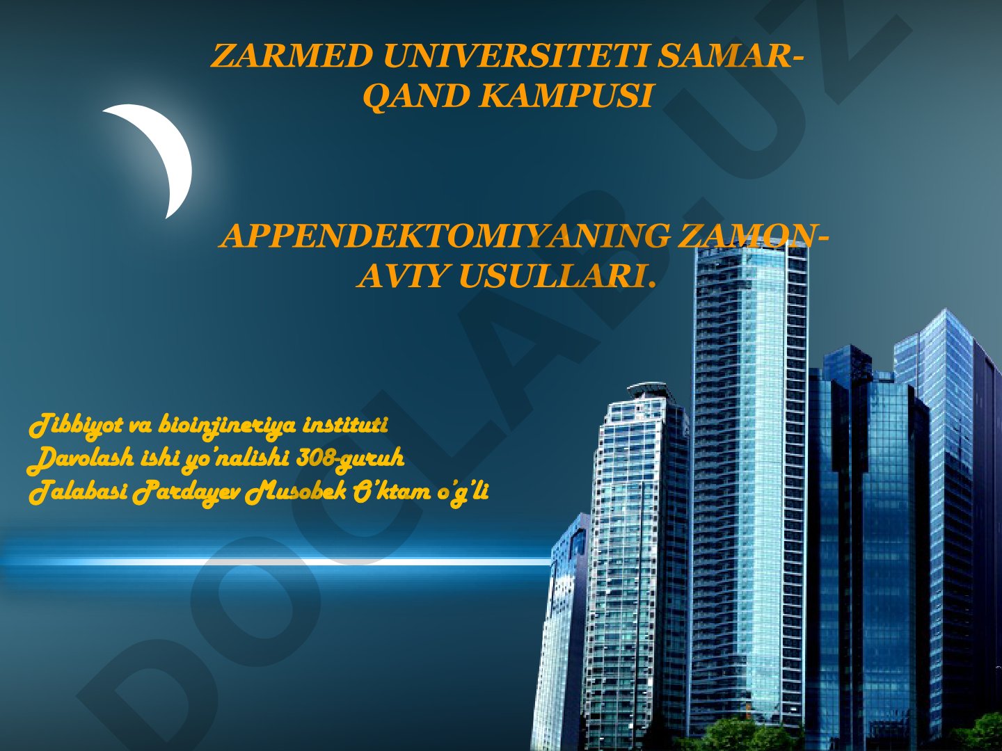 Appendektomiyaning zamonaviy usullari