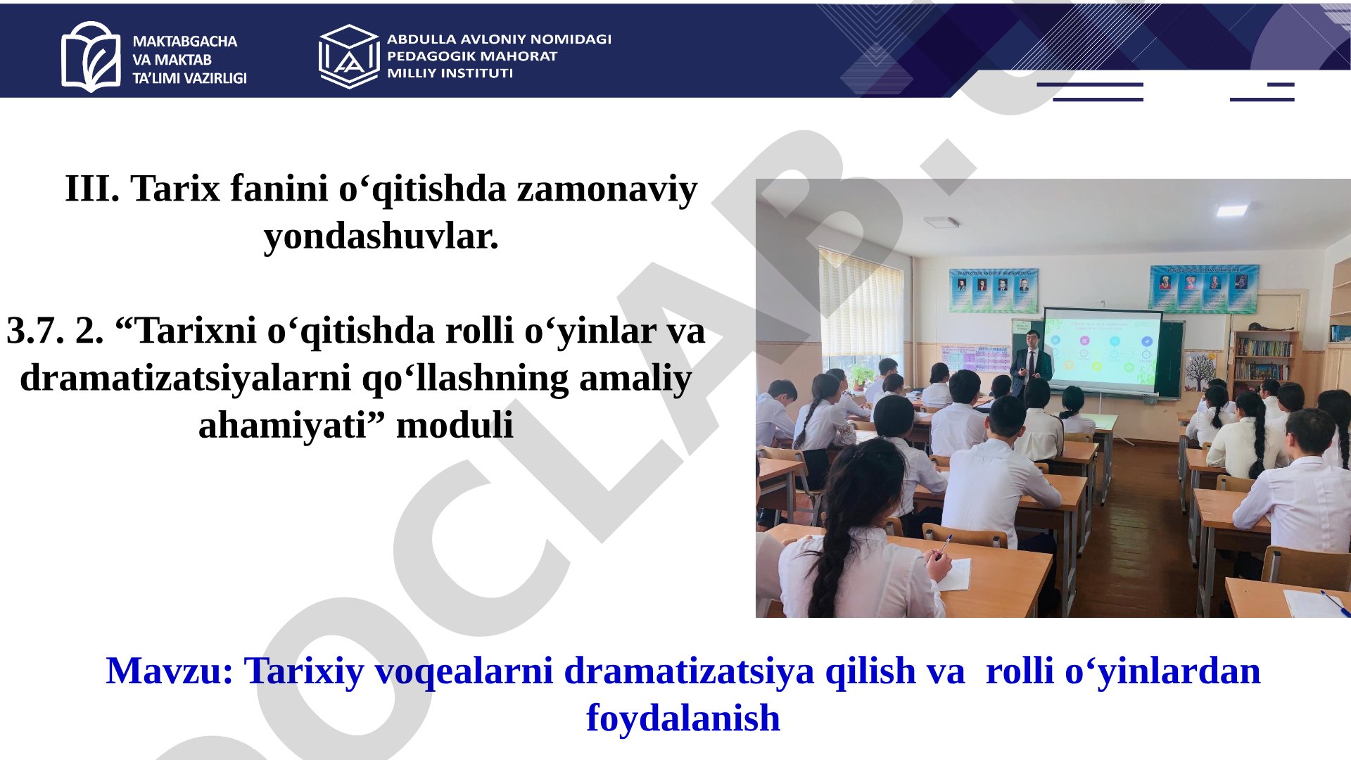 Tarixni o‘qitishda rolli o‘yinlar va dramatizatsiyalarni qo‘llashning amaliy ahamiyati