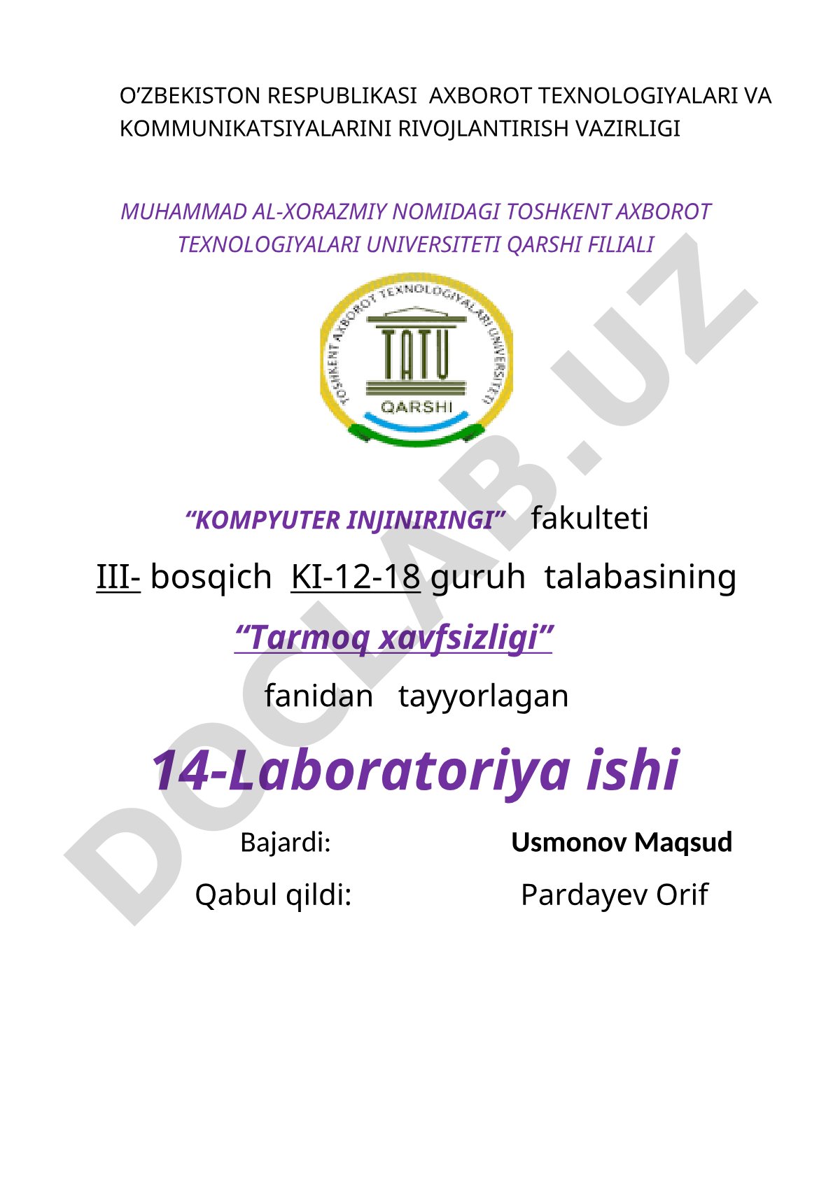 WRT300N routerida WPA protokolini sozlash bo'yicha laboratoriya ishi
