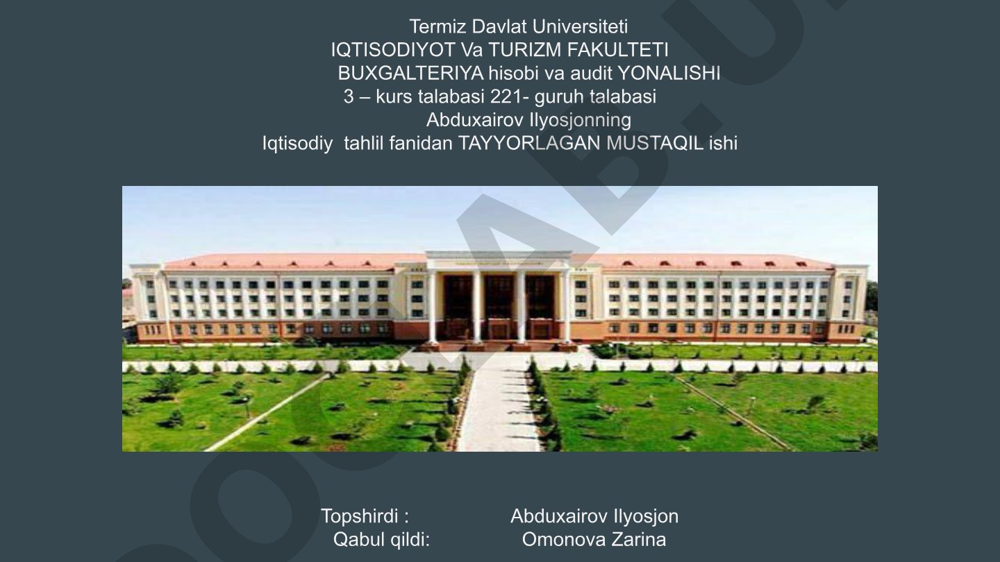 Buxgalteriya balansi tahlili, uning mazmuni, vazifalari va turlari haqida