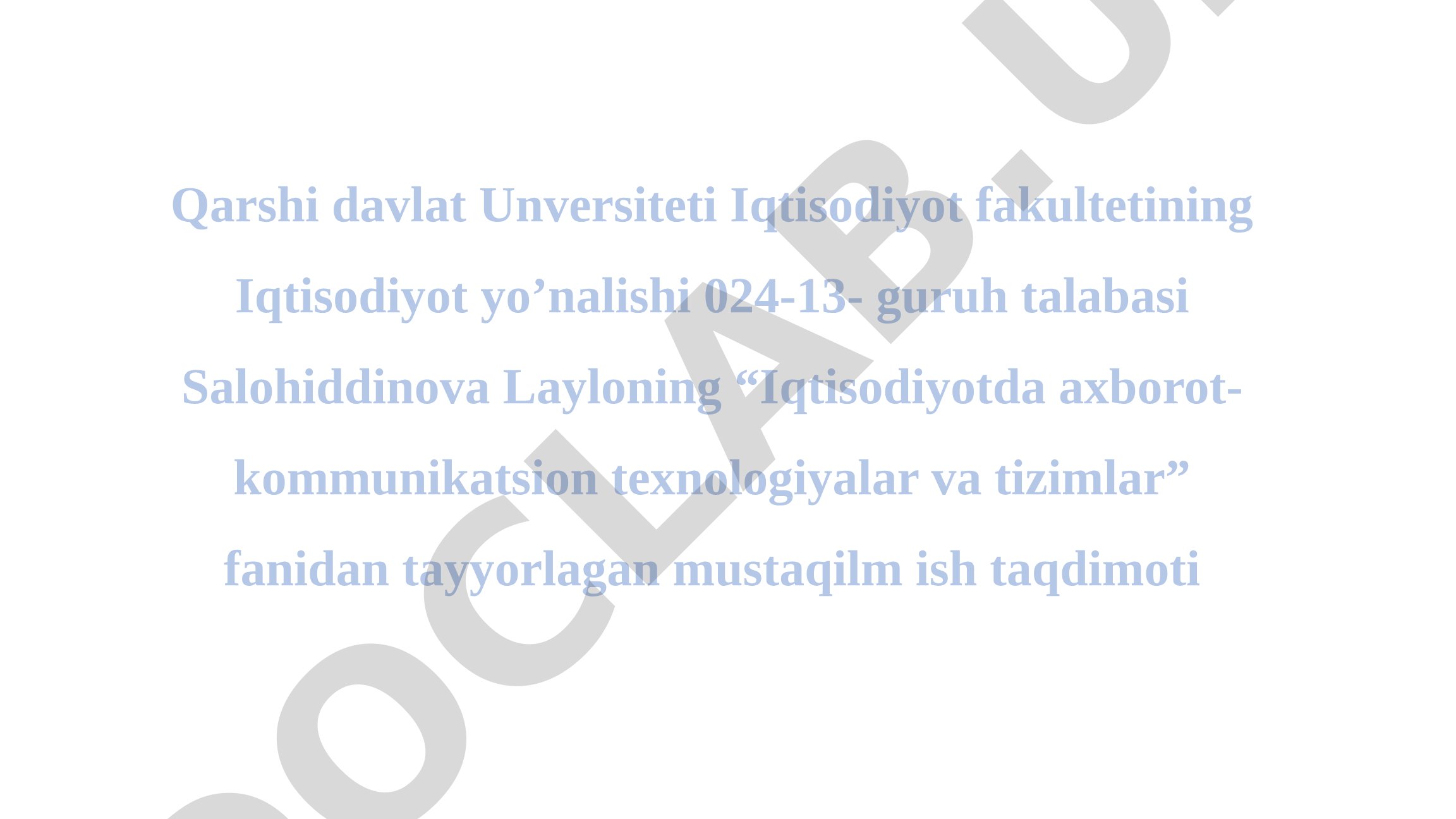 Zamonaviy Texnik Qurilmalar Tahlili