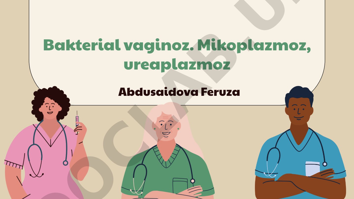 Bakterial vaginoz, mikoplazmoz va ureaplazmoz