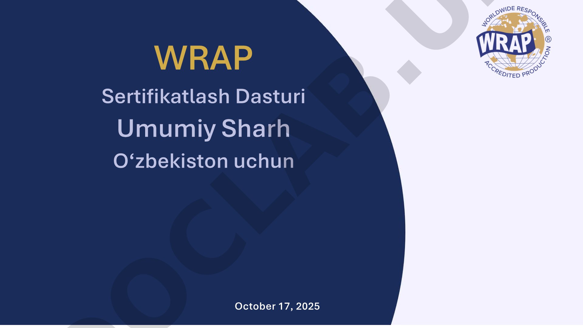 WRAP Sertifikatlash Dasturi