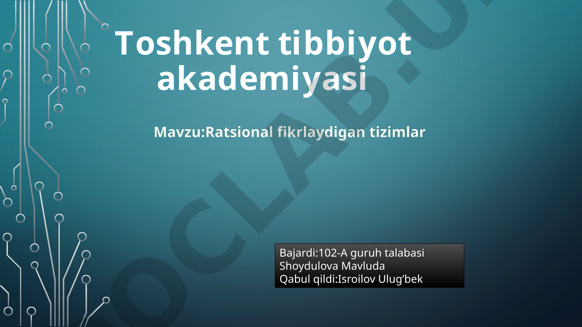 Ratsional fikrlaydigan tizimlar